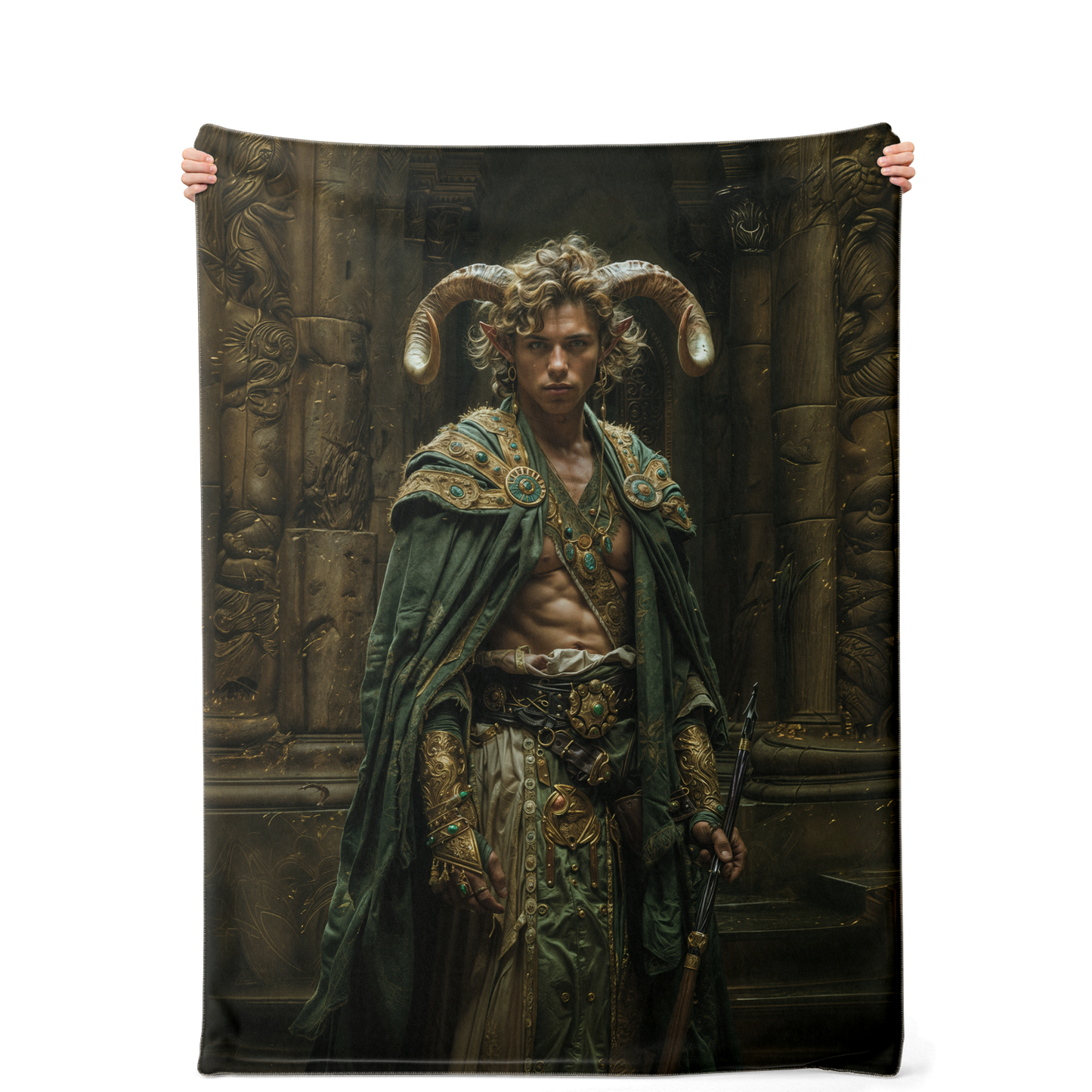 Mage Temple Guard Premium Microfleece Blanket