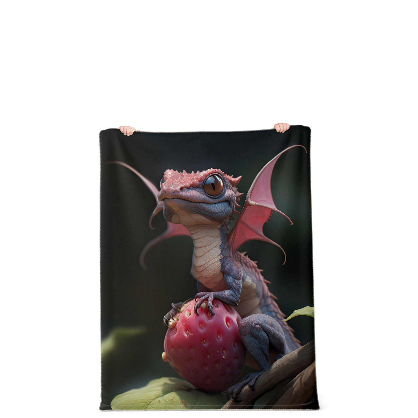 Premium Berry The Fairy Dragon Microfleece Blanket