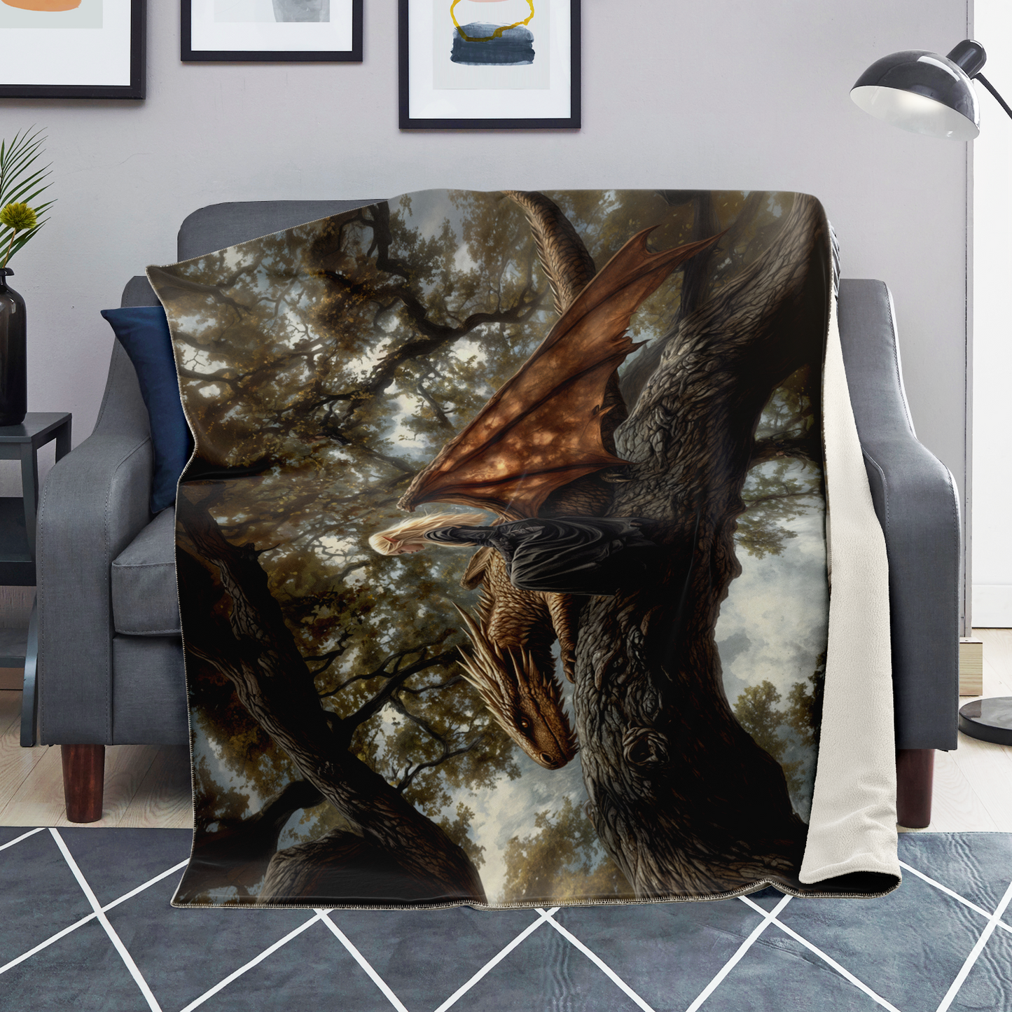 Rest Between Realms Premium Microfleece Blanket