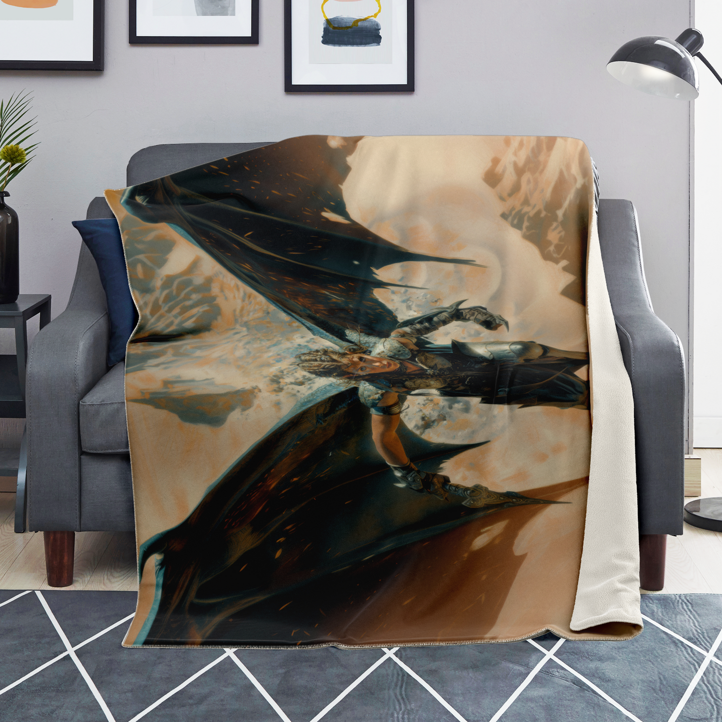 Winged Revenge Premium Microfleece Blanket