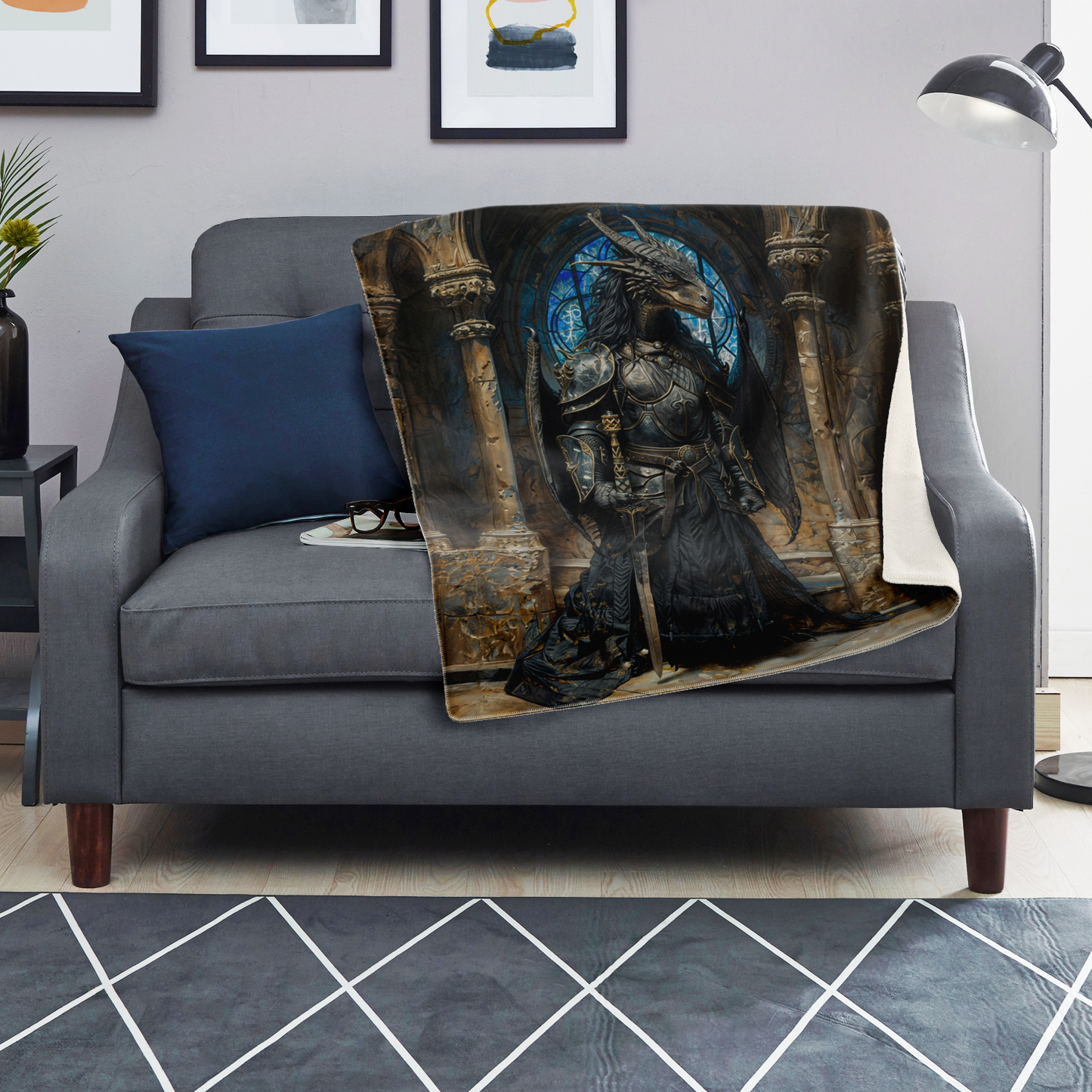 Black Knight Premium Microfleece Blanket