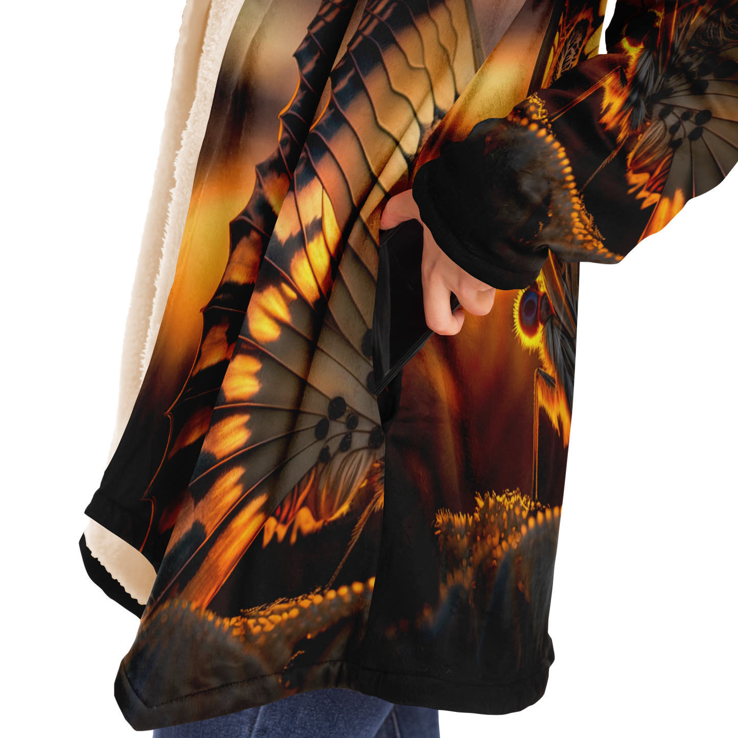 Twilight Butterfly Microfleece Cloak