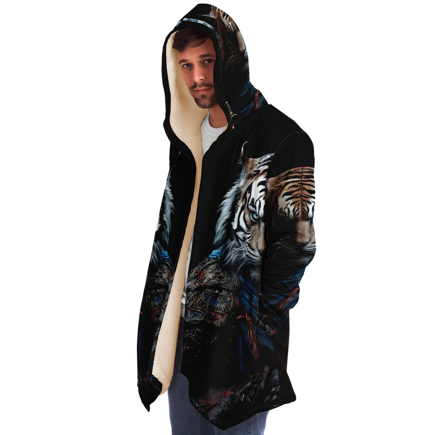 Tiger Samurai Microfleece Cloak