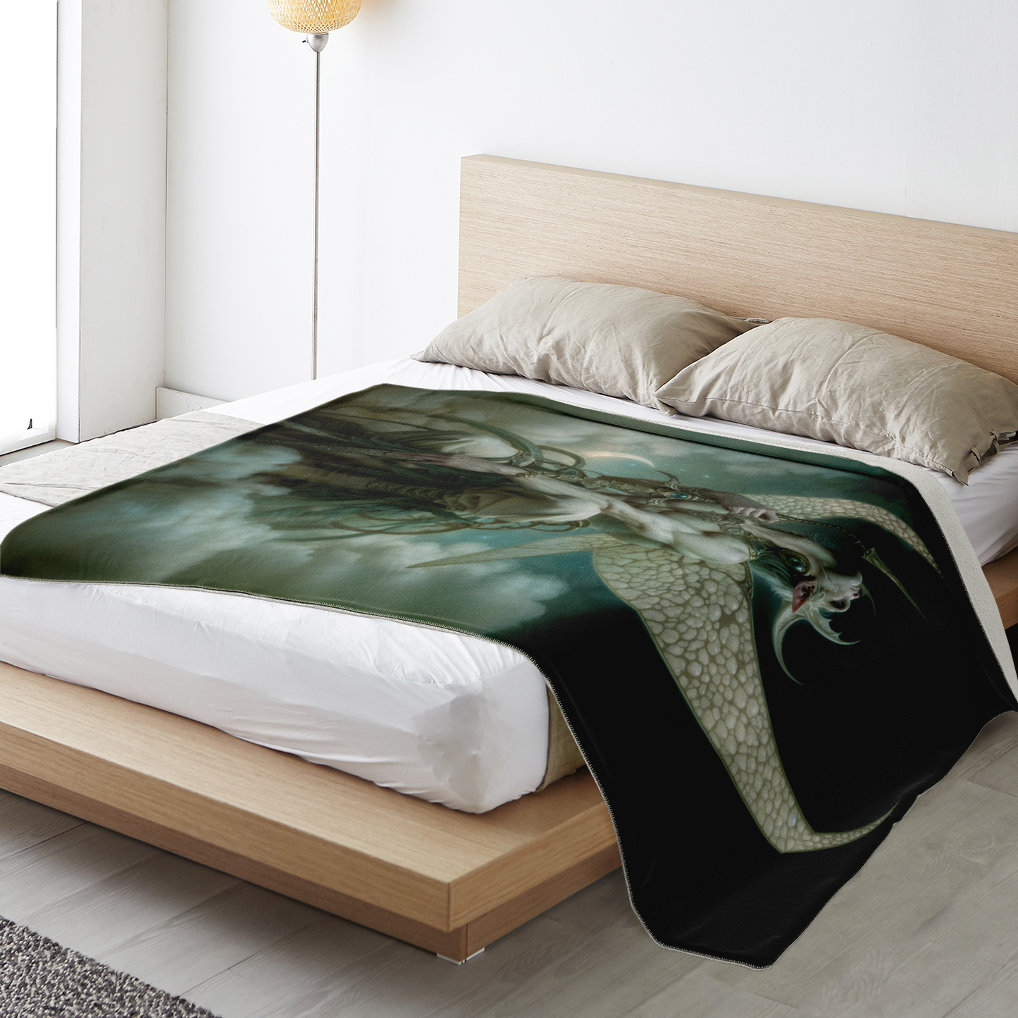 The Eternal Moons Celestial Warrior Premium Microfleece Blanket