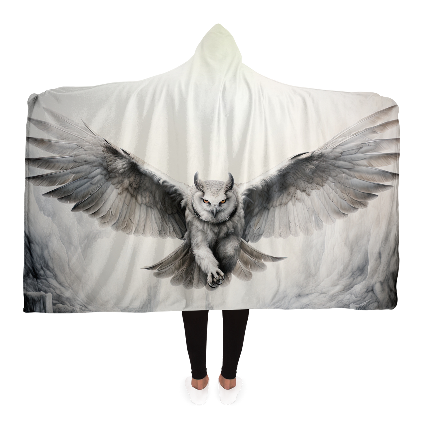 Snowdrift Owl Hooded Blanket