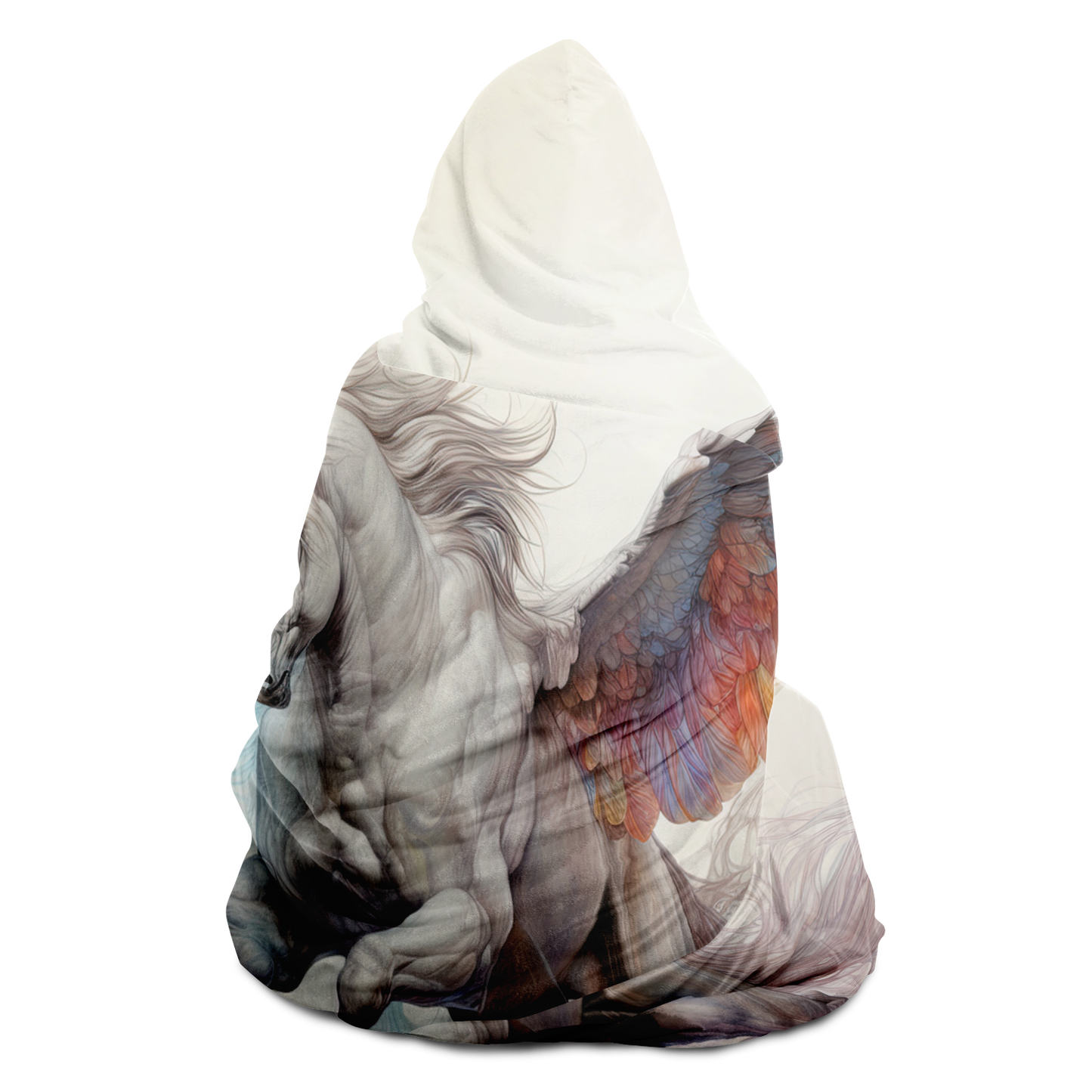 Aqua Fire Pegasus Hooded Blanket