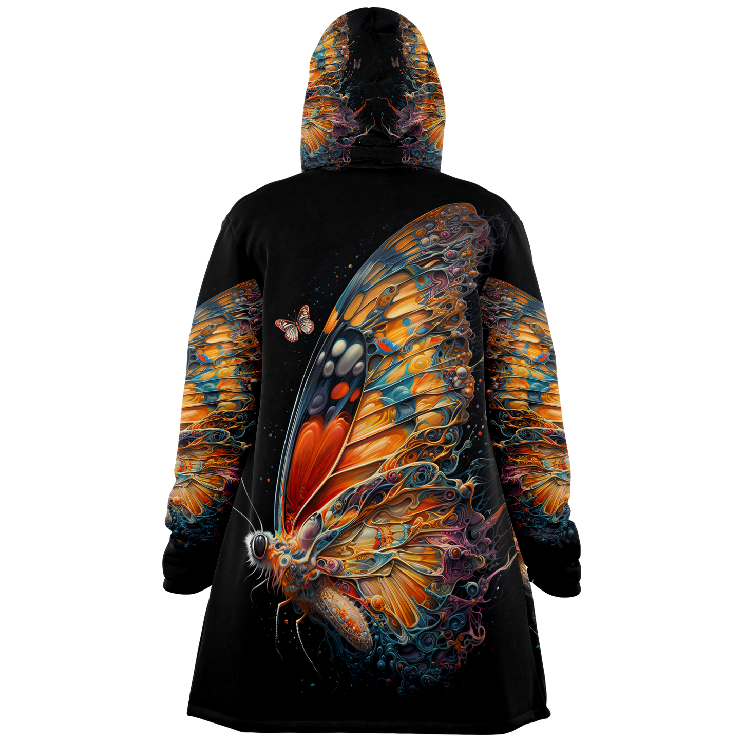 Liquid Mirage Butterfly Microfleece Cloak