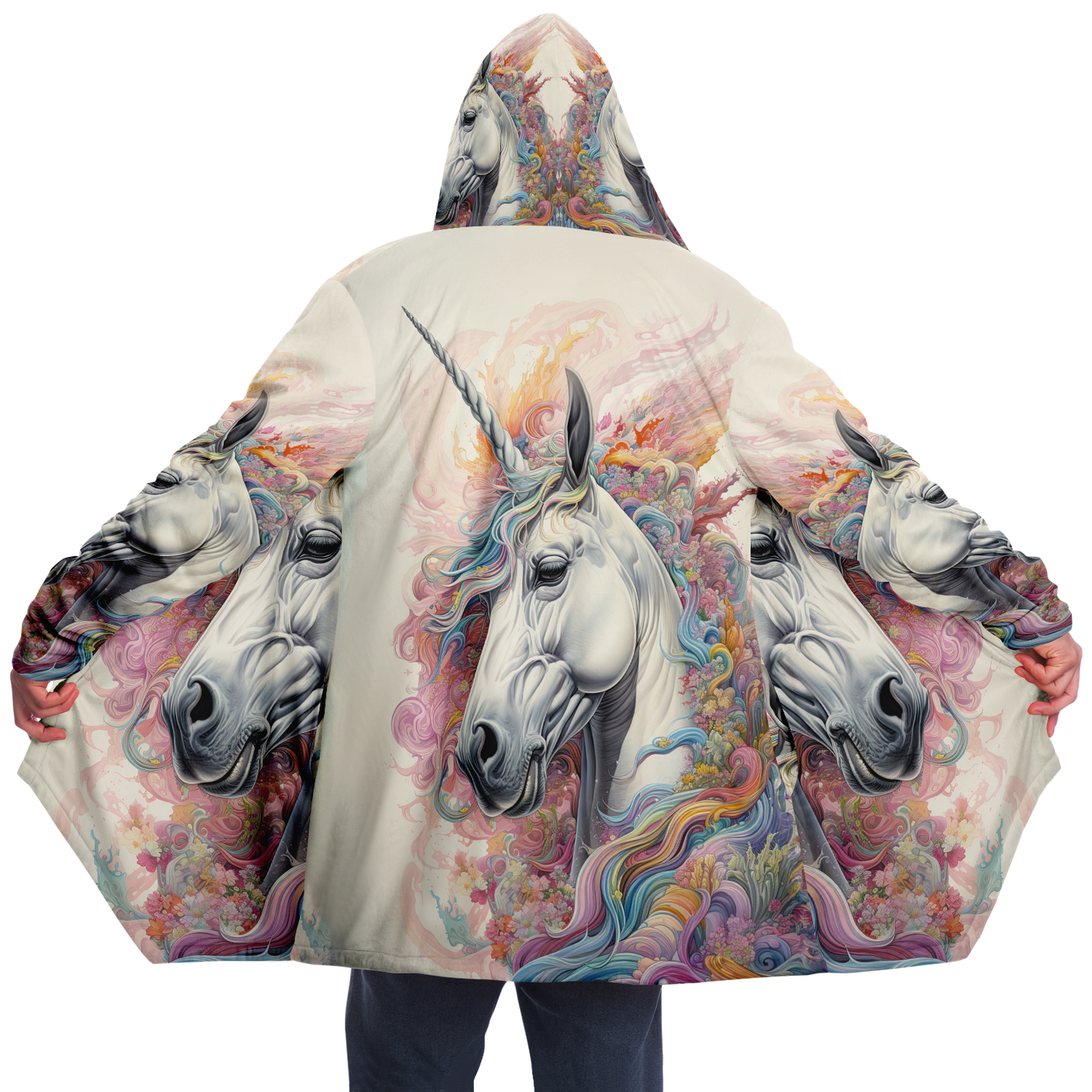 Fluro Unicorn Microfleece Cloak