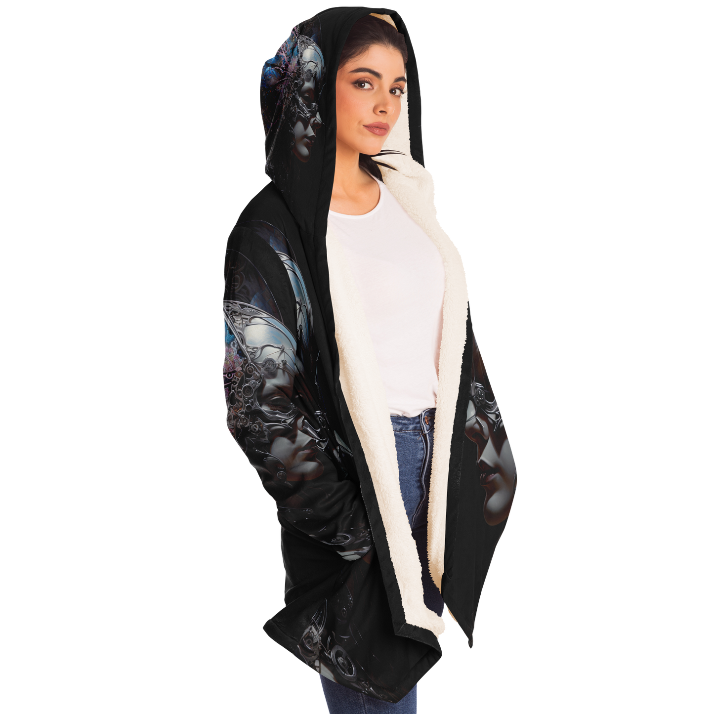 Cybernetic Butterfly Microfleece Cloak