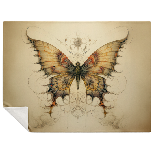 Dragontailed Butterfly Premium Microfleece Blanket