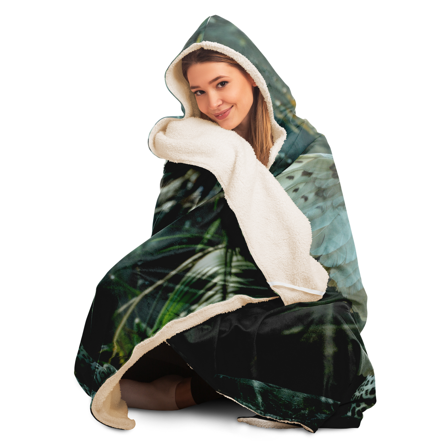 Winged Panther Hooded Blanket