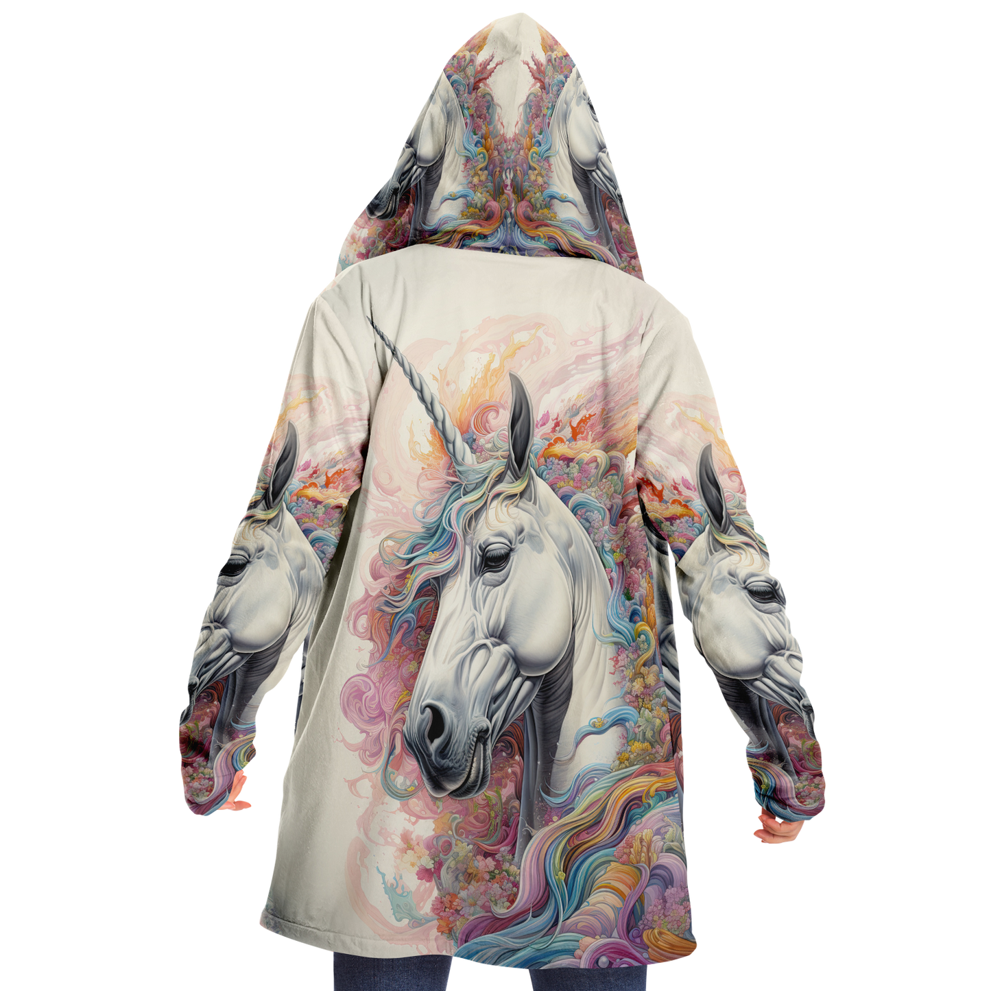 Fluro Unicorn Microfleece Cloak