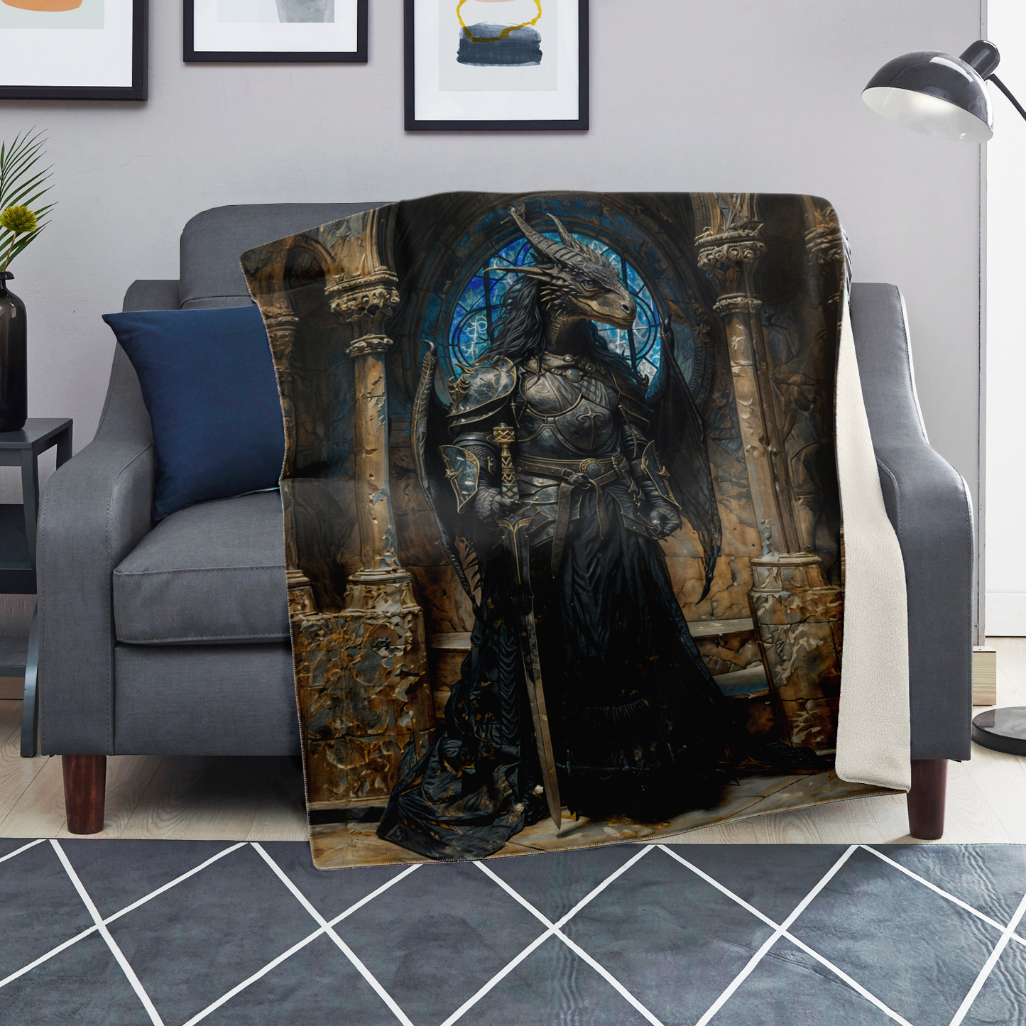 Black Knight Premium Microfleece Blanket