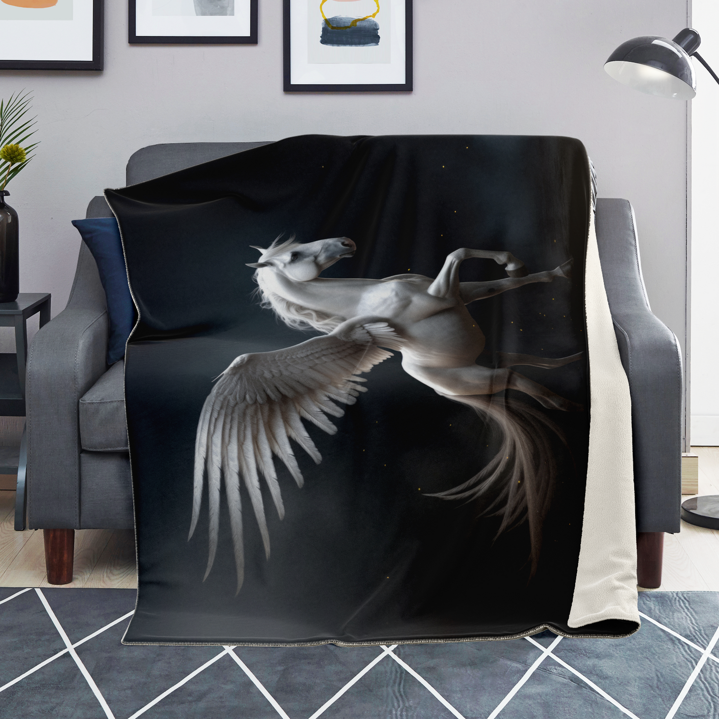 Ethereal Pegasus Premium Microfleece Blanket