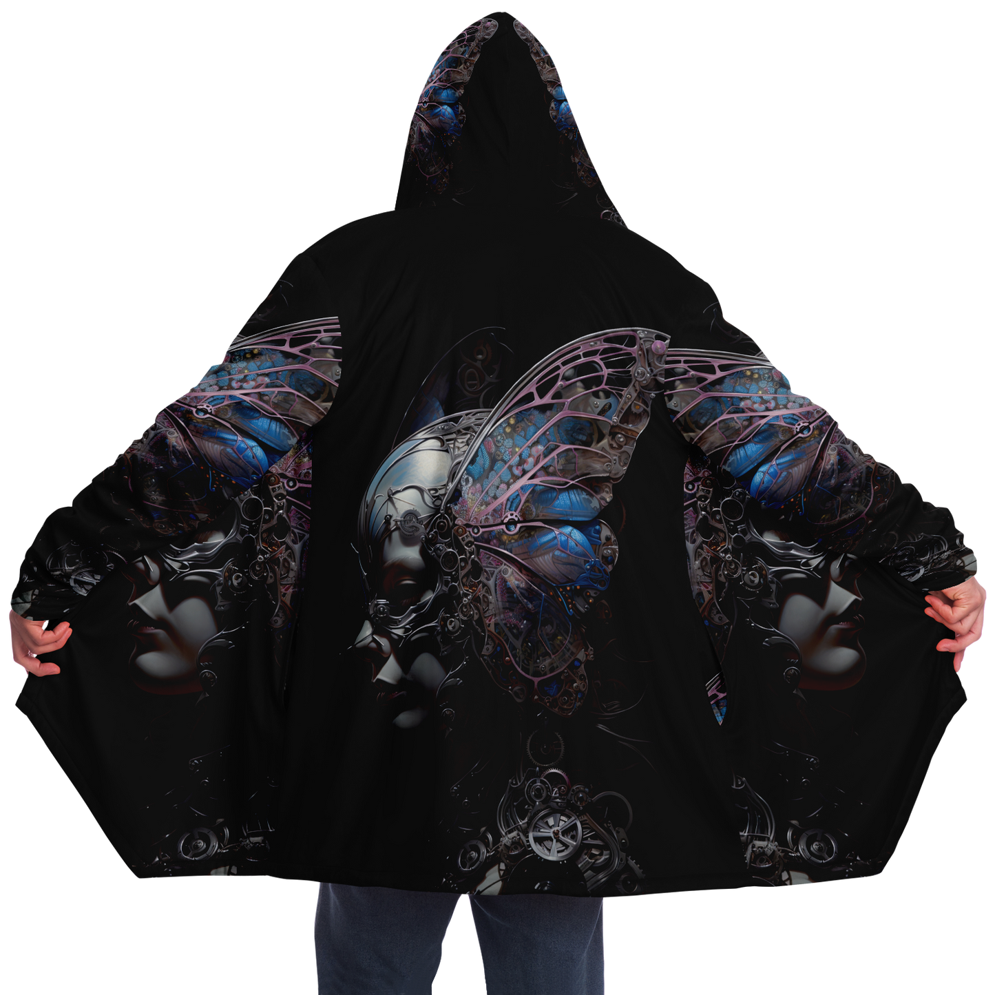 Cybernetic Butterfly Microfleece Cloak