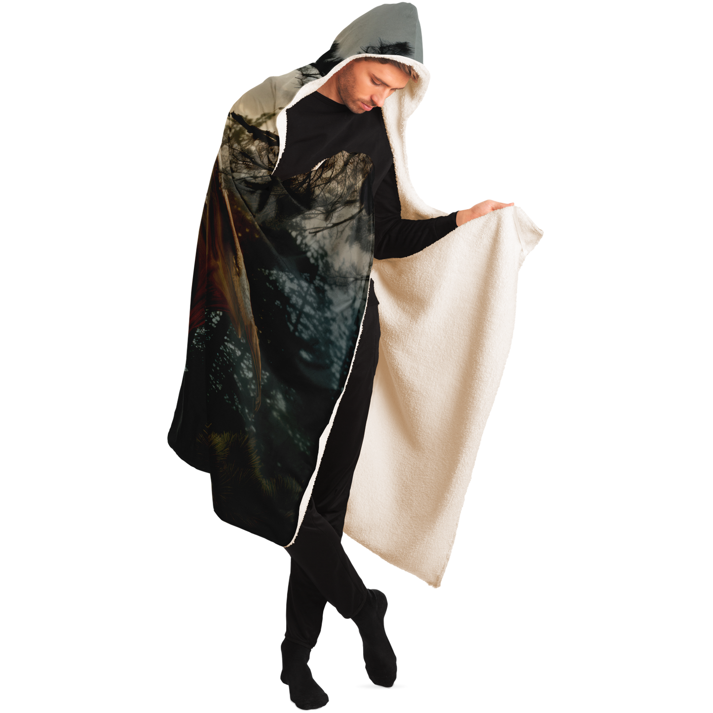 Forest Drake Hooded Blanket