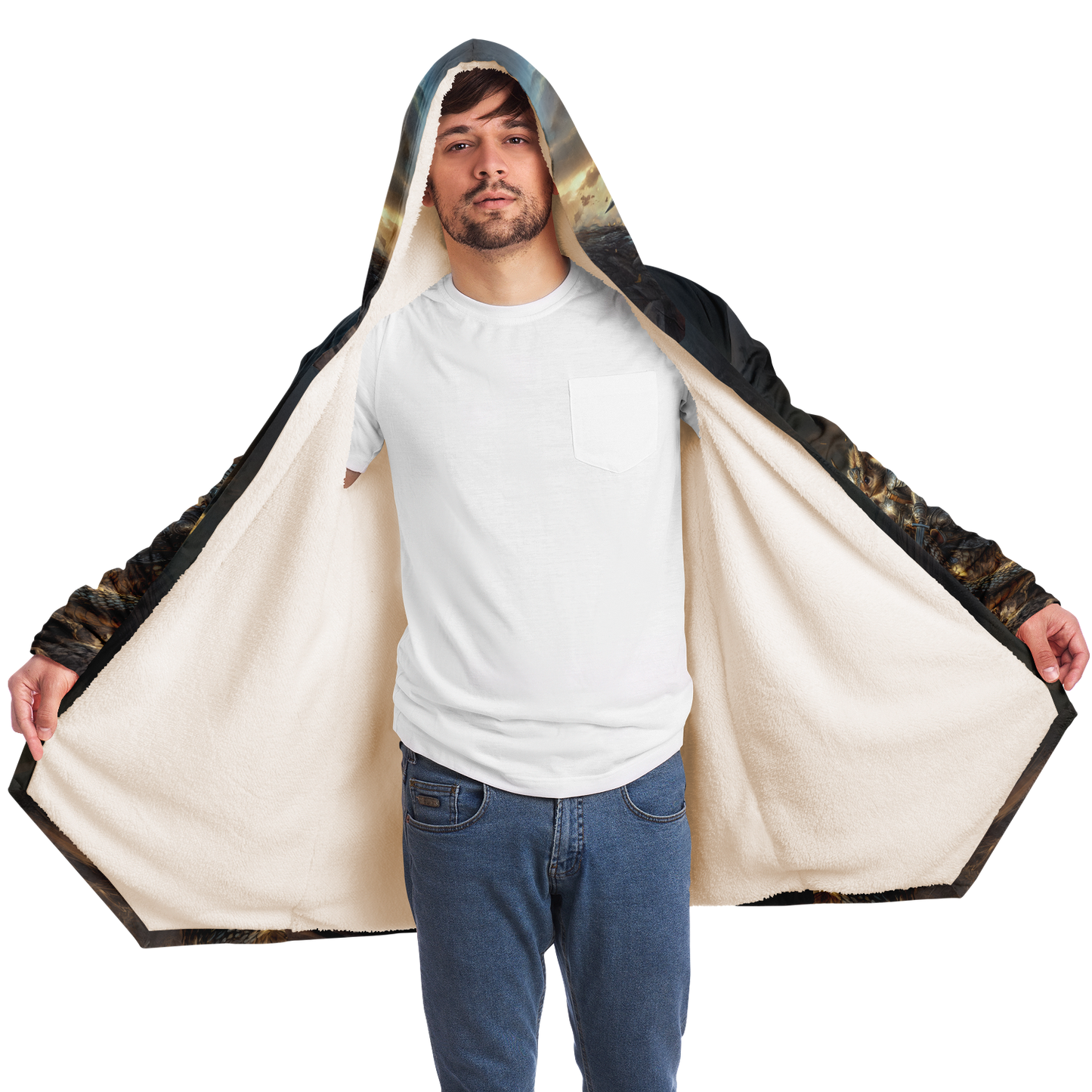 Winged Fury of the Squirrel Rider! Microfleece Cloak