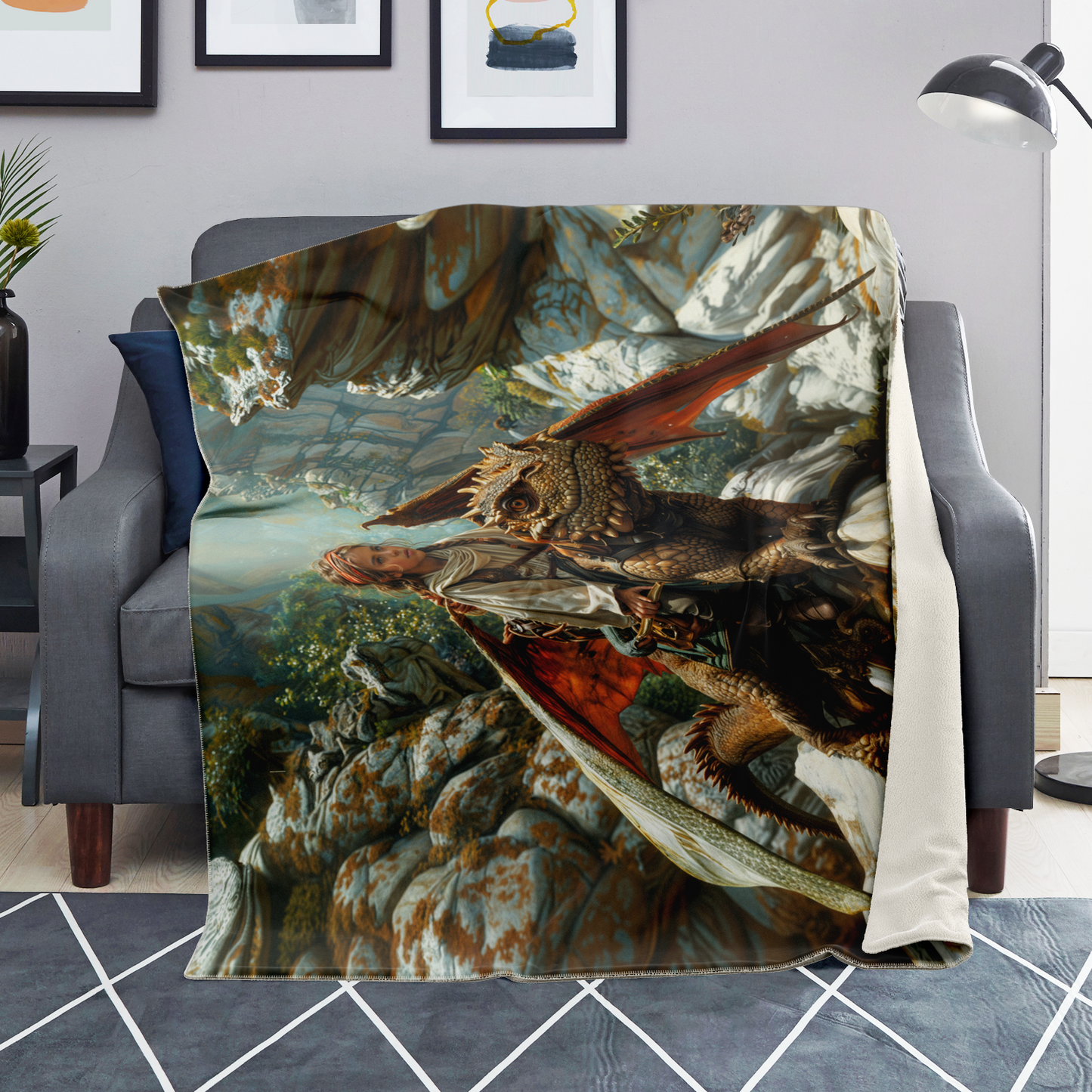 The Dragons Apprentice Premium Microfleece Blanket