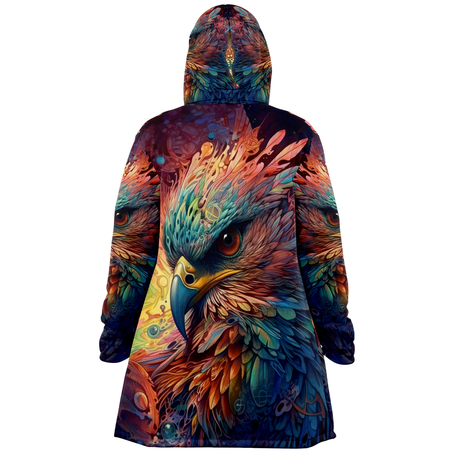 Rainbow Winged Falcon Microfleece Cloak