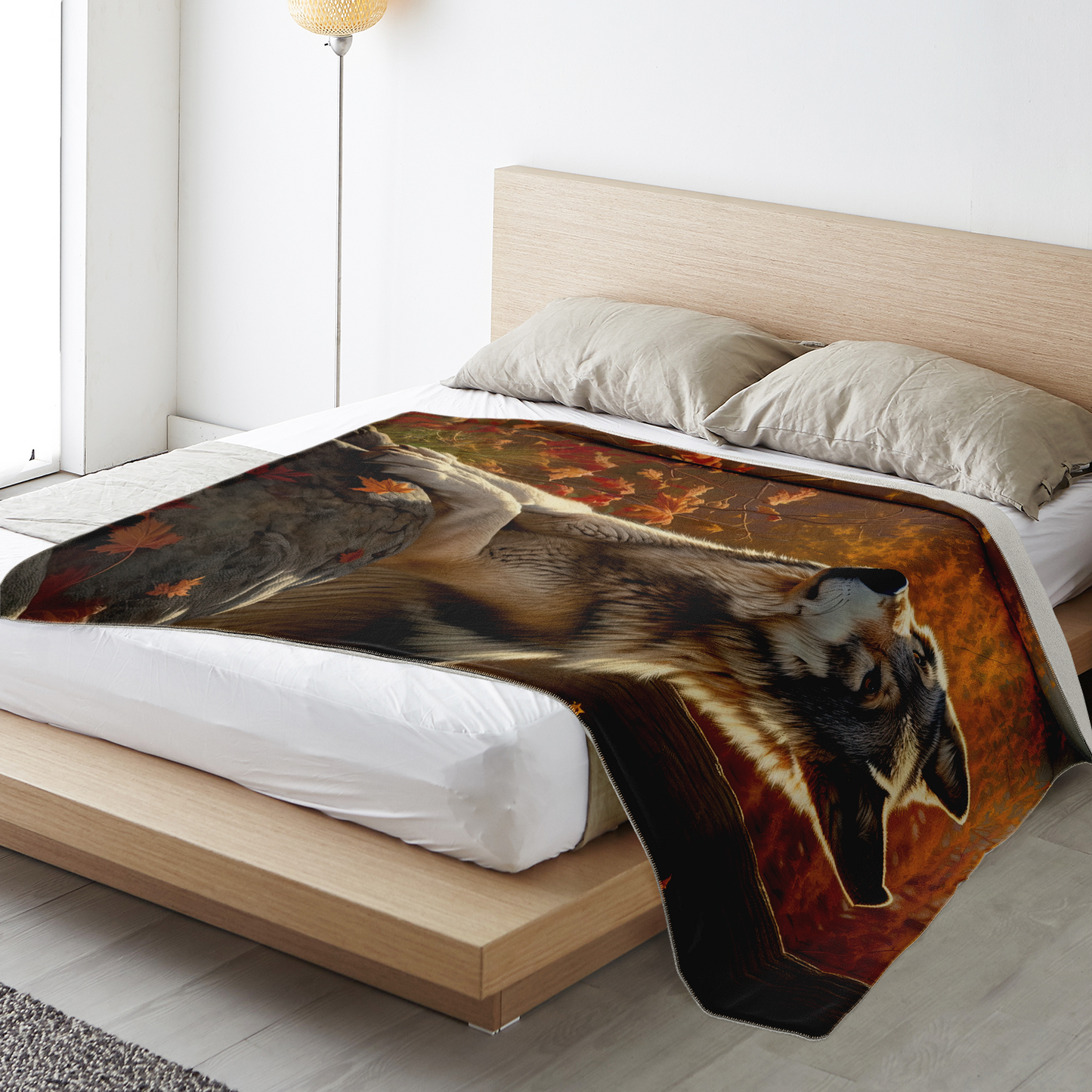 Watcher Wolf Microfleece Blanket