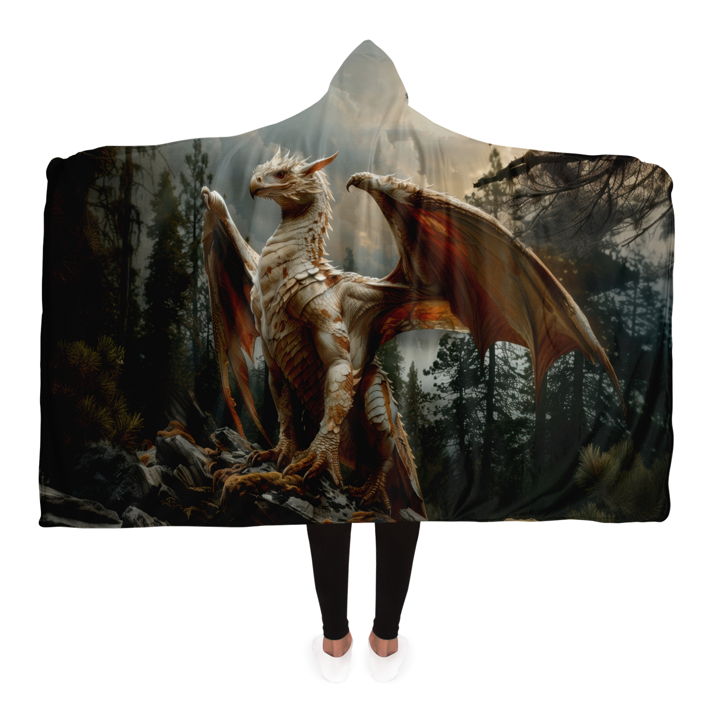 Forest Drake Hooded Blanket