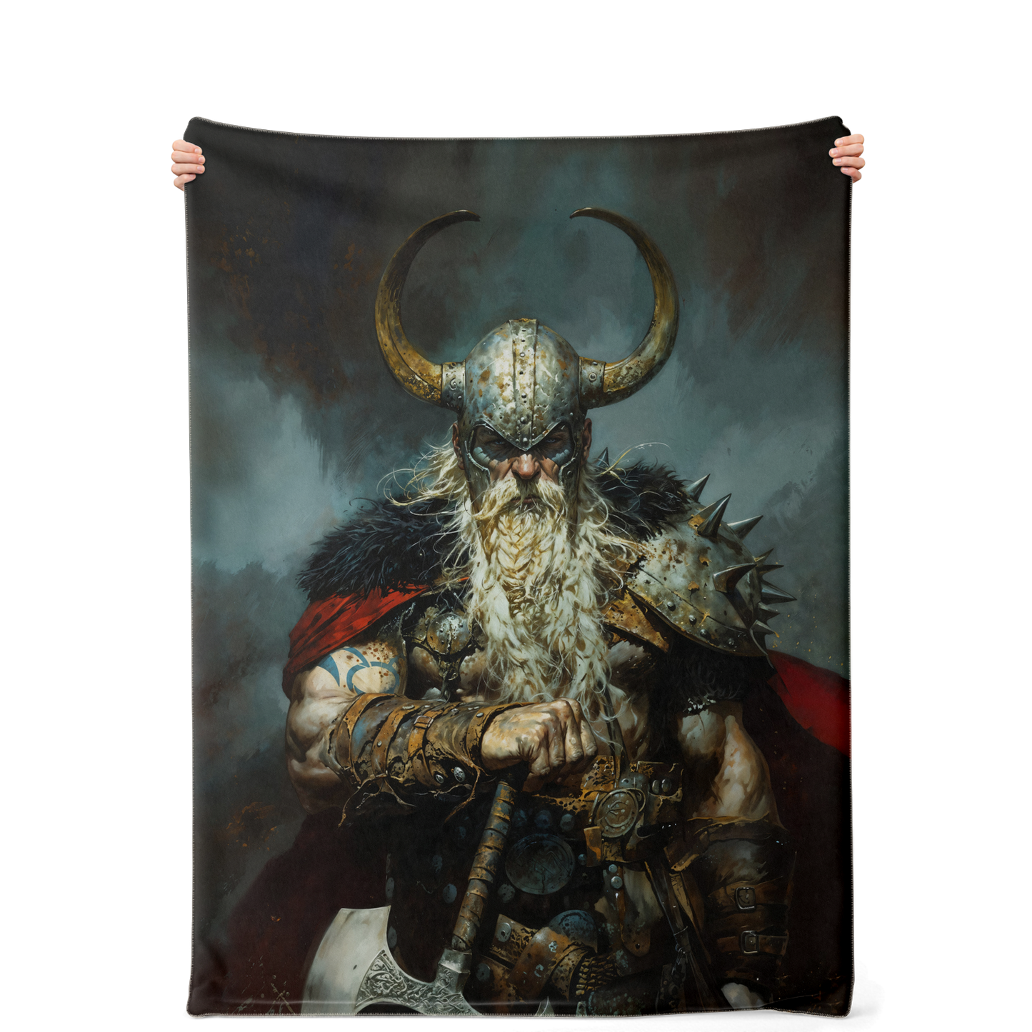 Battleworn Berserker Premium Microfleece Blanket