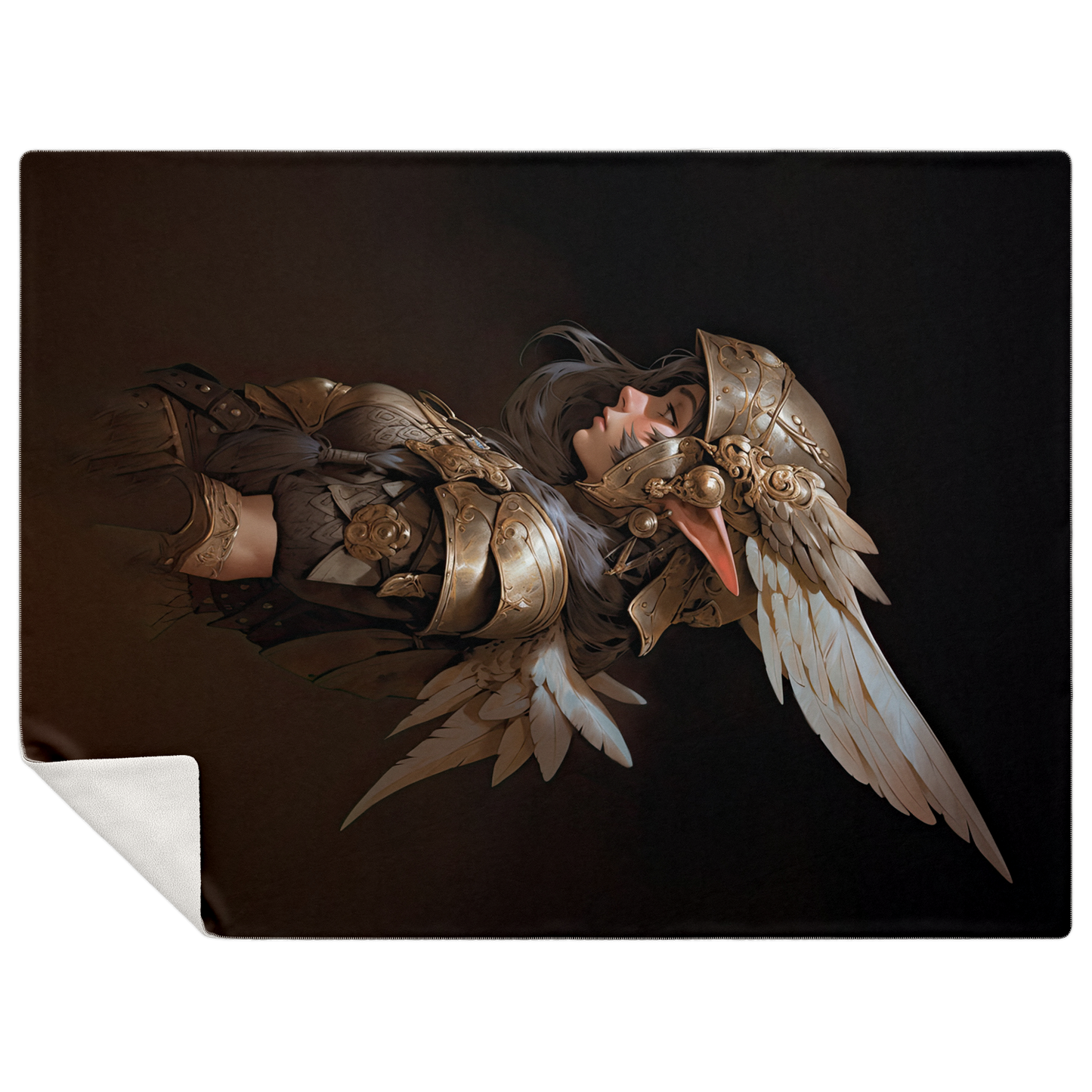 Feather Fae Soldier Premium Microfleece Blanket - AOP