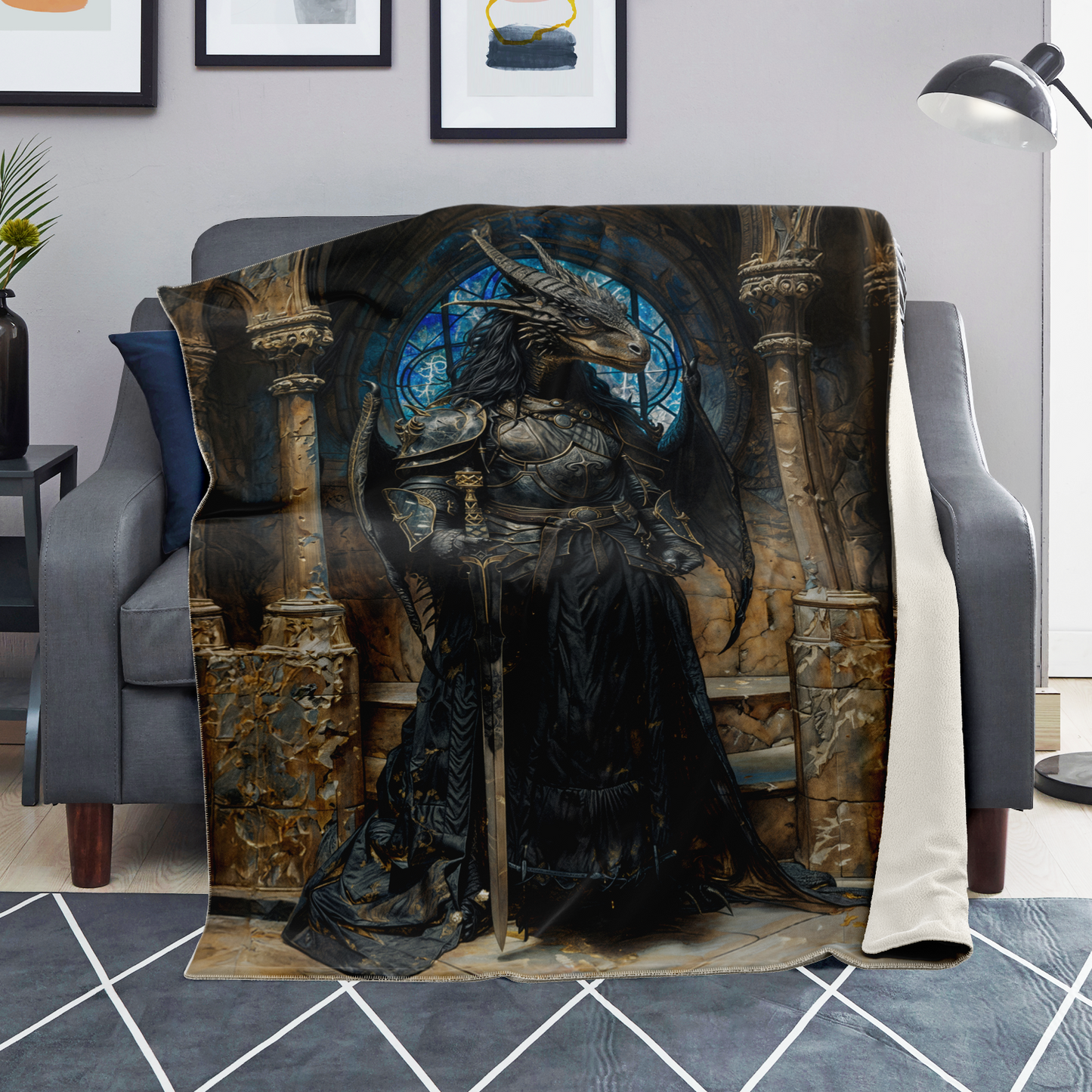 Black Knight Premium Microfleece Blanket