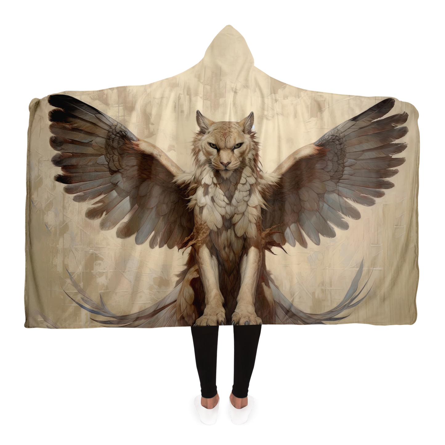 Winged Wildcat Hooded Blanket