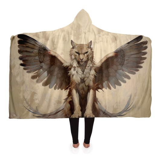 Winged Wildcat Hooded Blanket