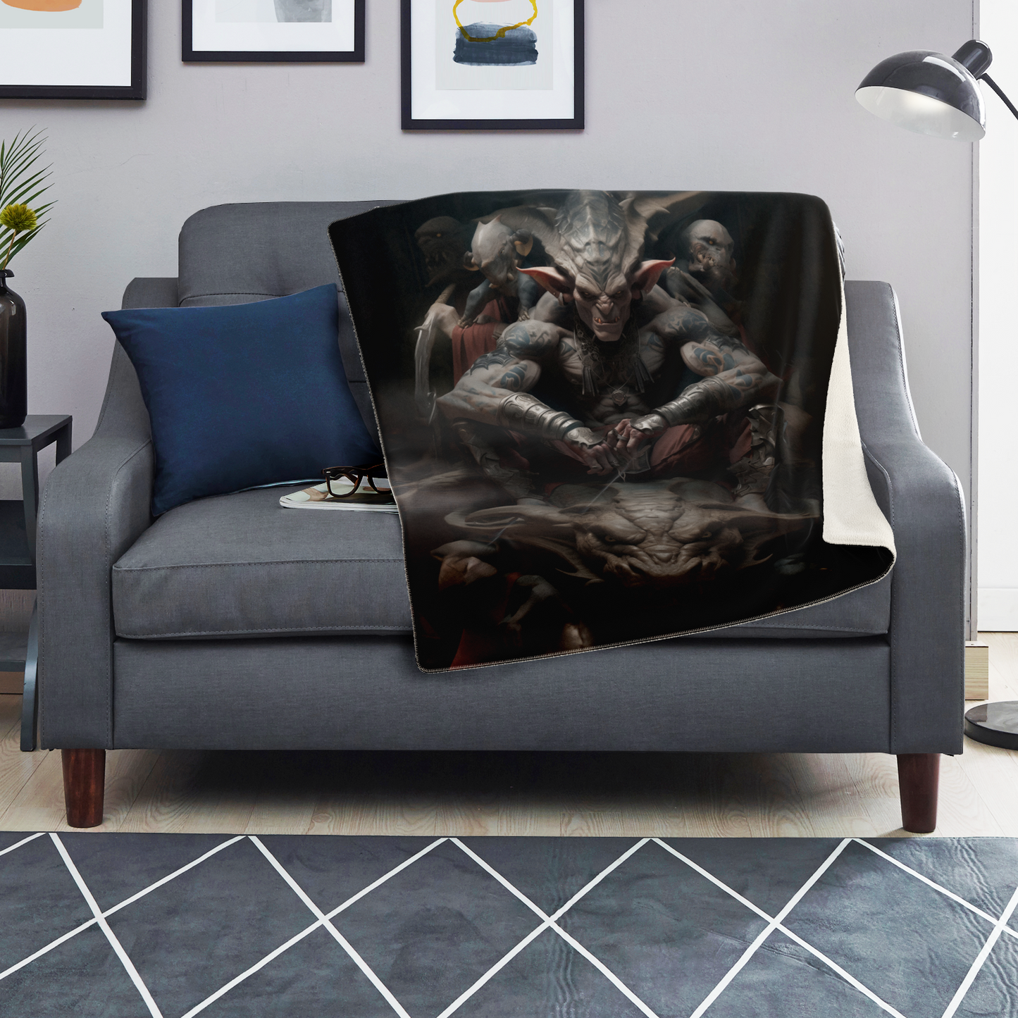 Draconian Goblin King Premium Microfleece Blanket