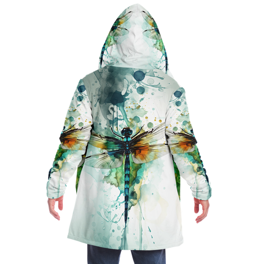 Aquatic Whisper Dragonfly Microfleece Cloak