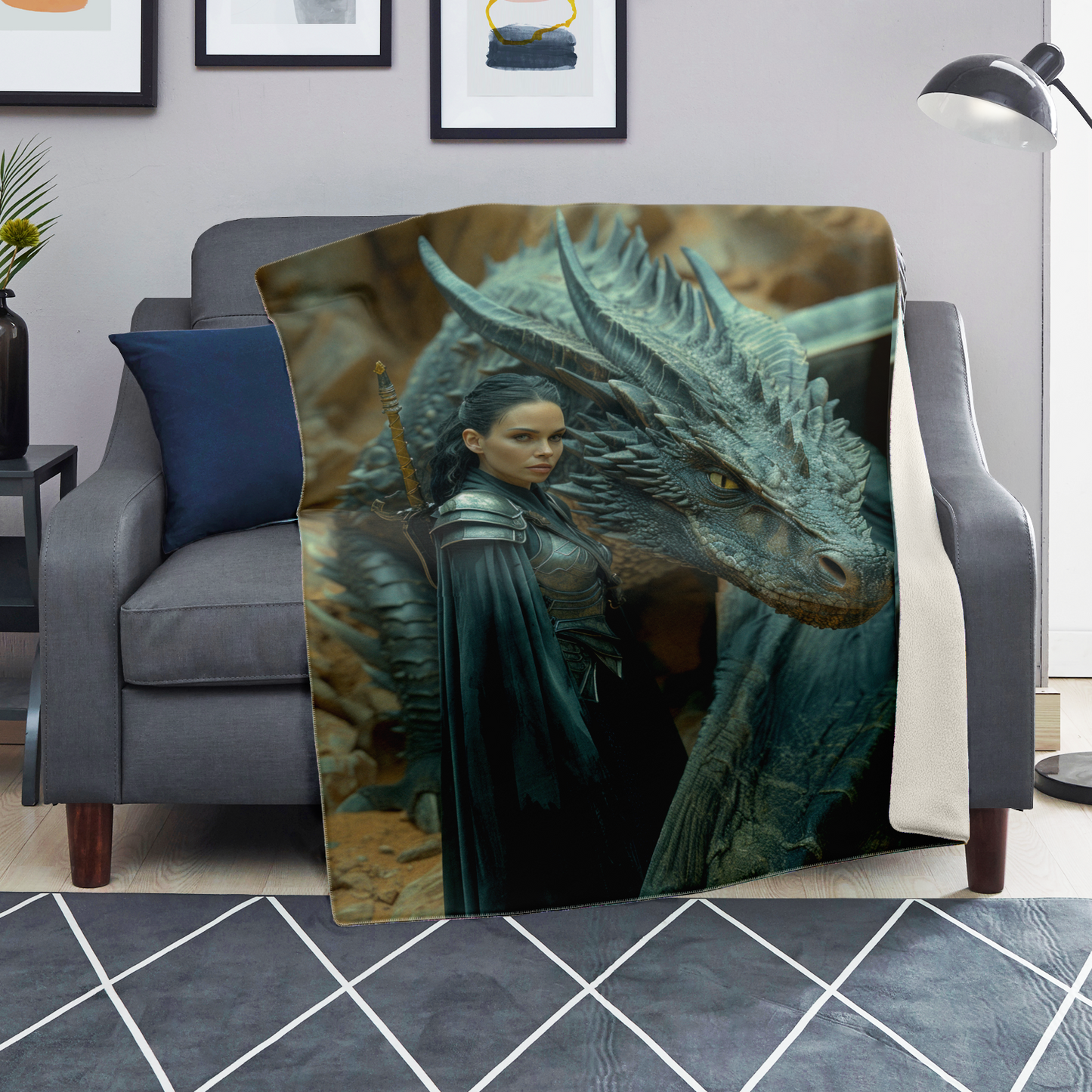 Dragon Warrior Premium Microfleece Blanket