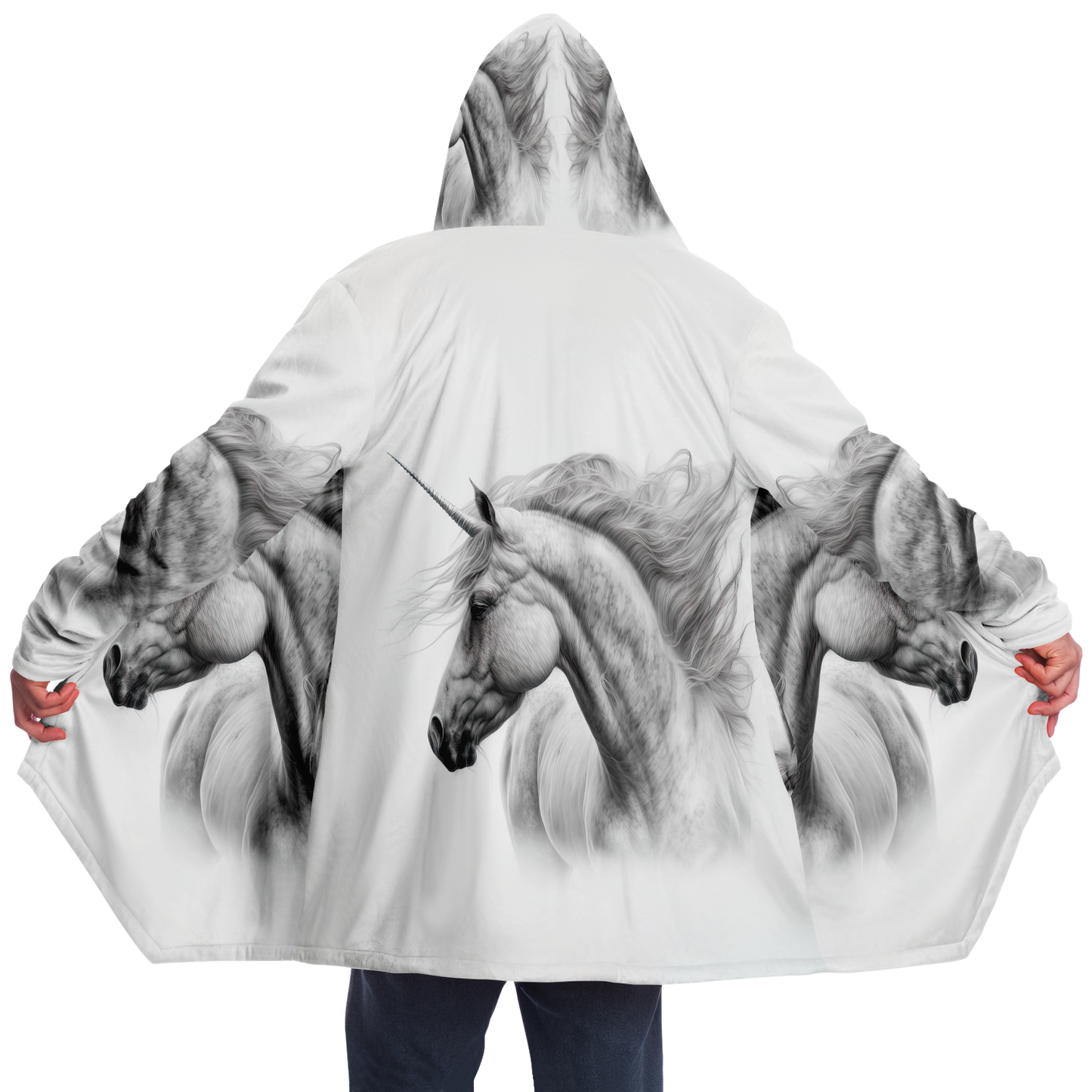 Unicorn Sketch Microfleece Cloak