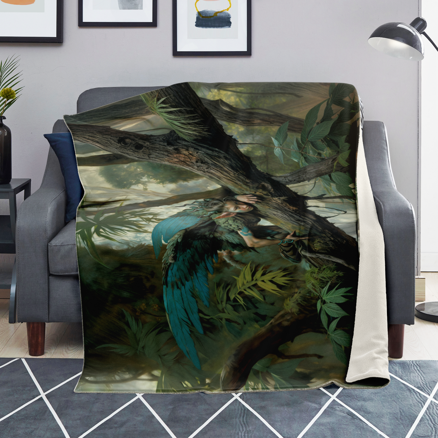 The Woodland Sprite’s Watcher Premium Microfleece Blanket