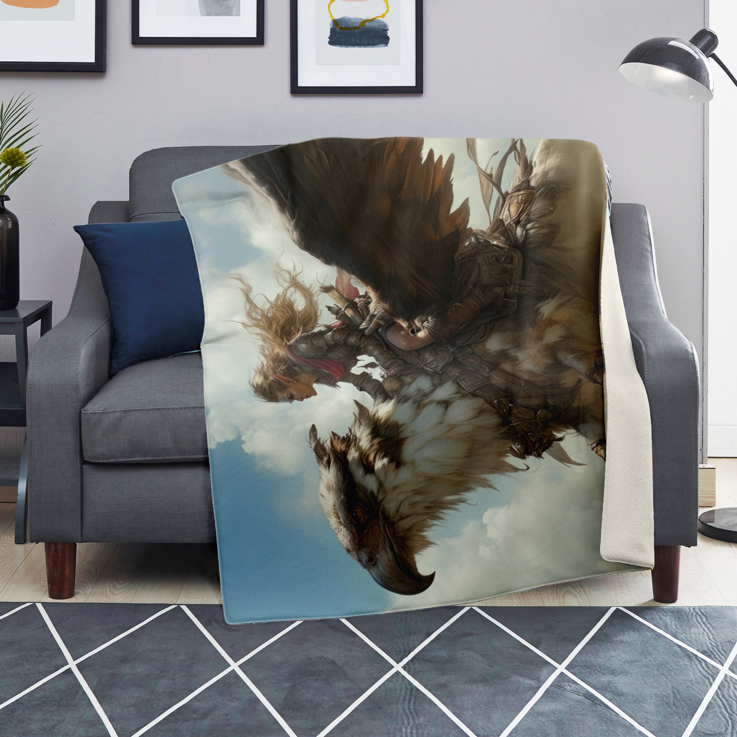 Griffin Rider - Premium Microfleece Blanket