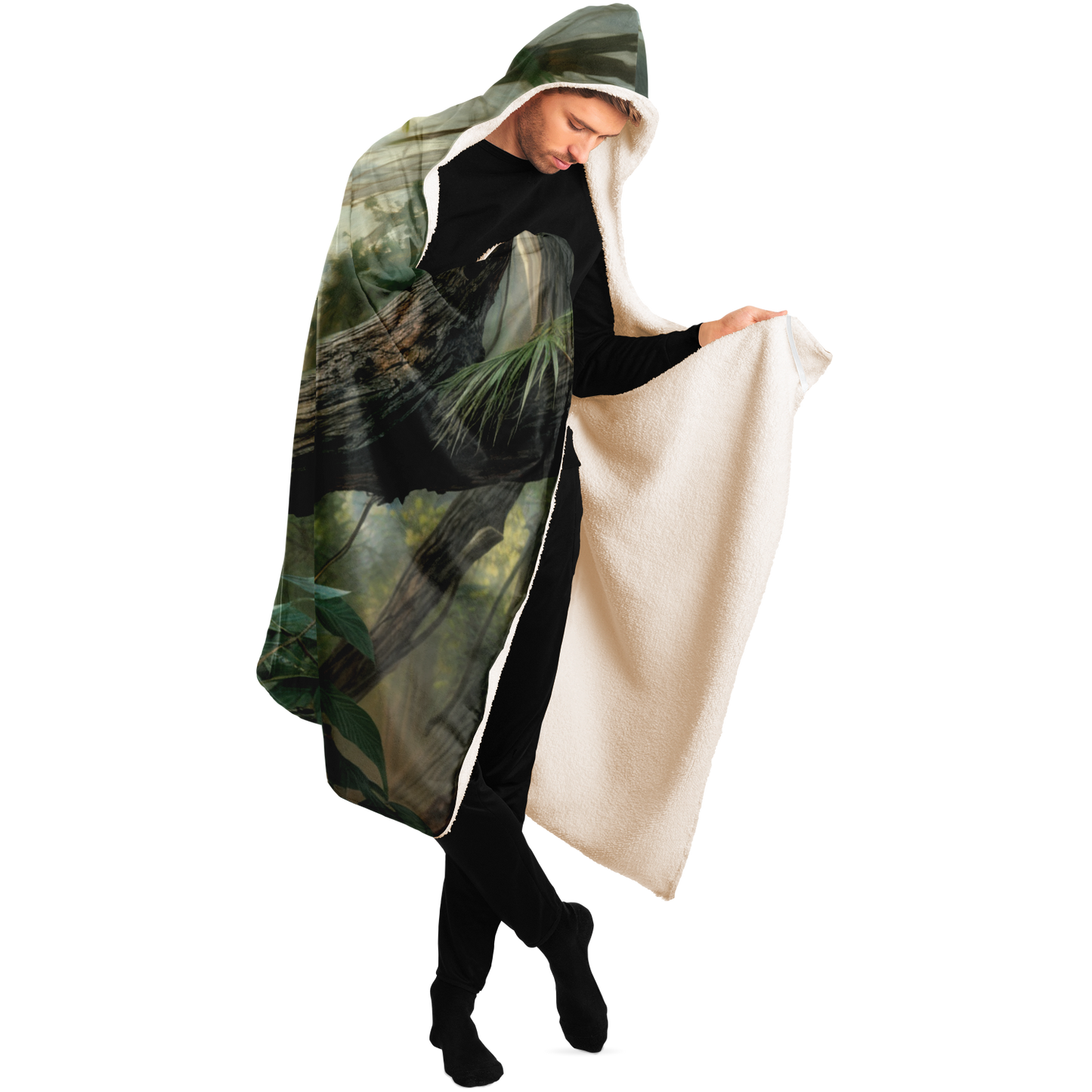 The Woodland Sprite’s Watcher Hooded Blanket