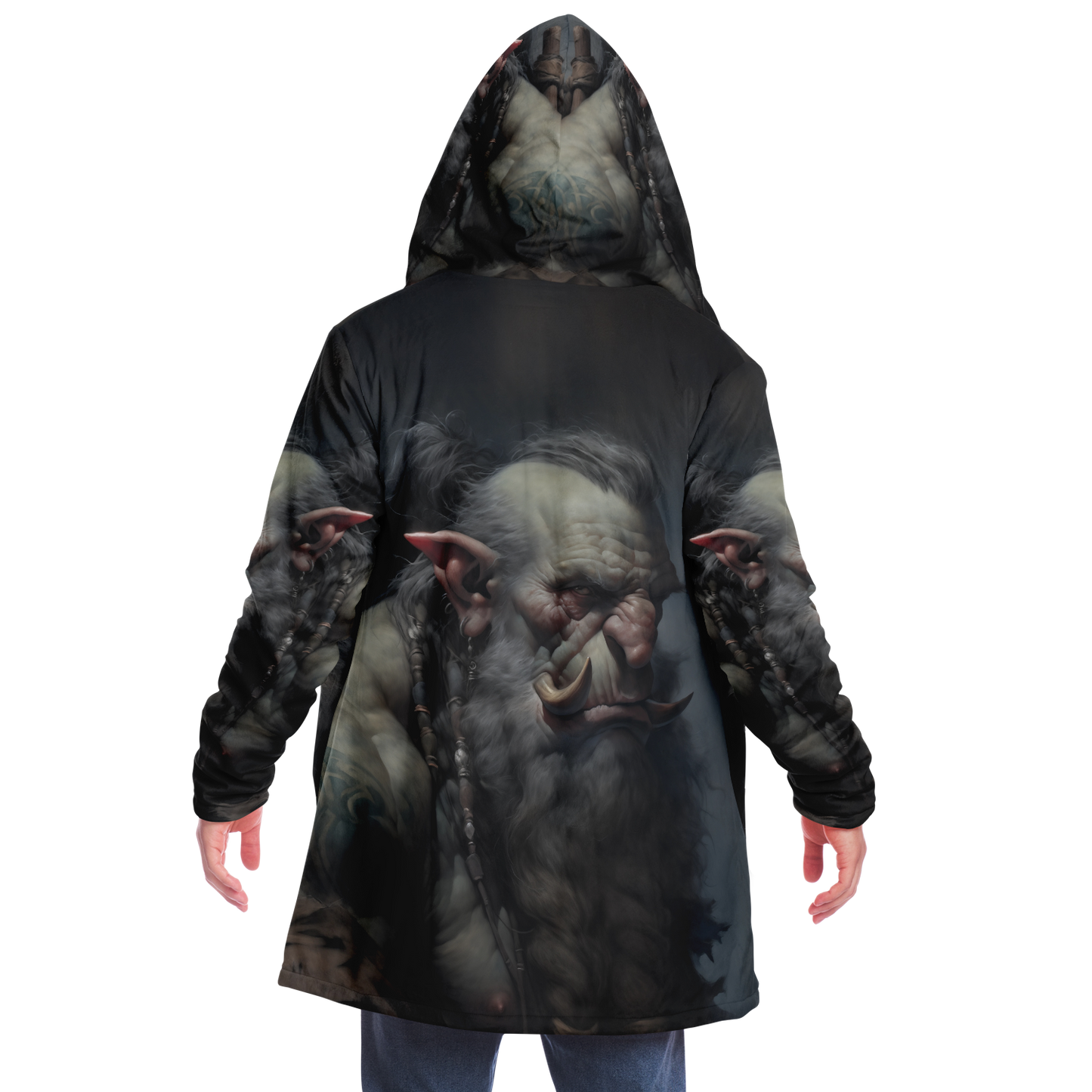 Troll Warrior Portrait Microfleece Cloak