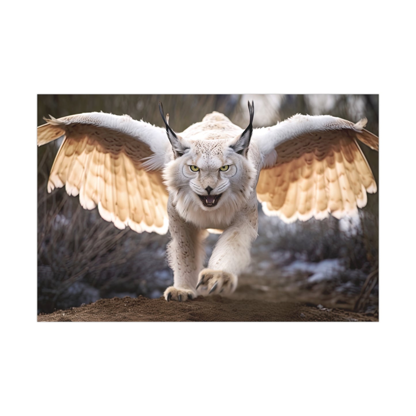 "Ivory Winged Lynx" Poster - Print