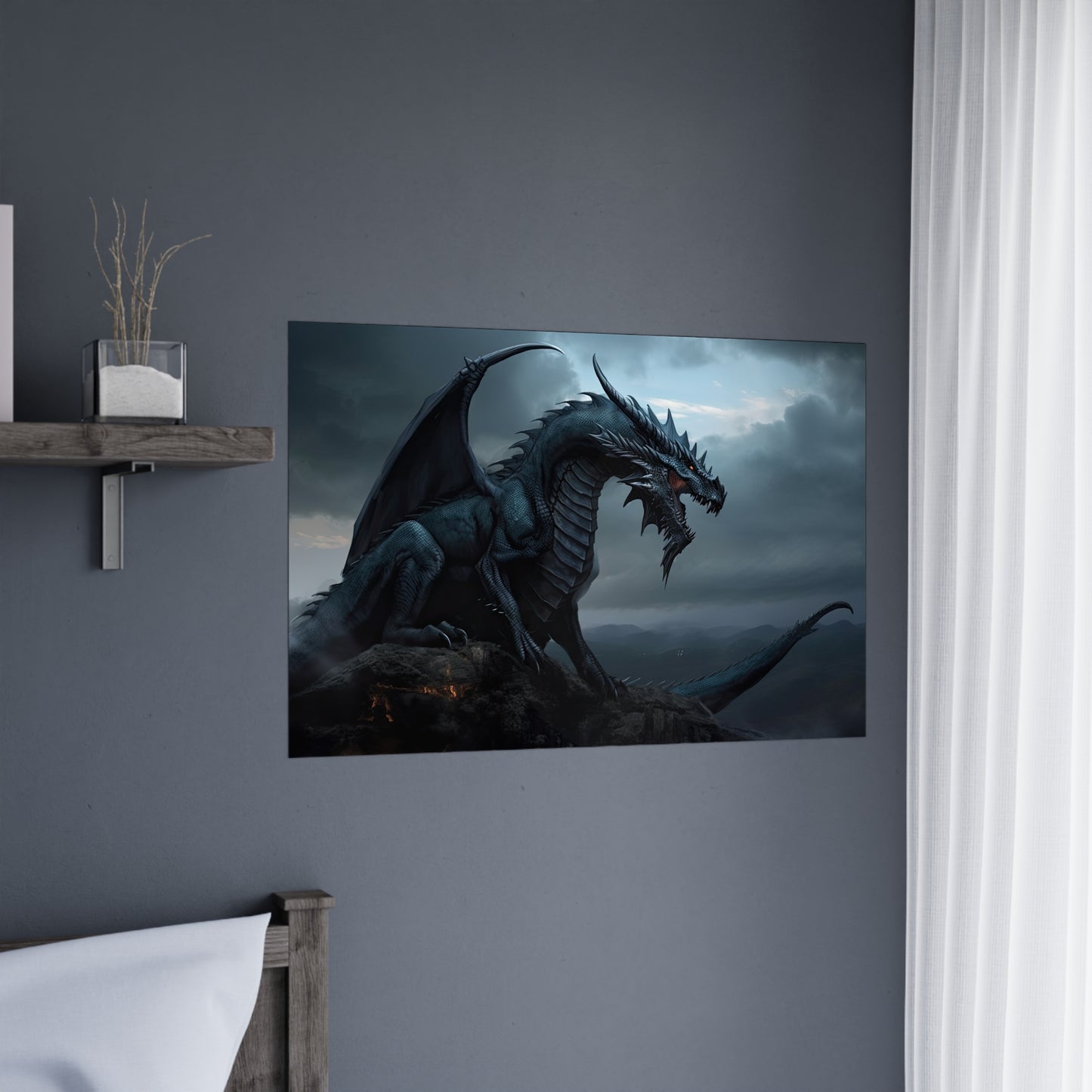 "Obsidian dragon" Poster - Print