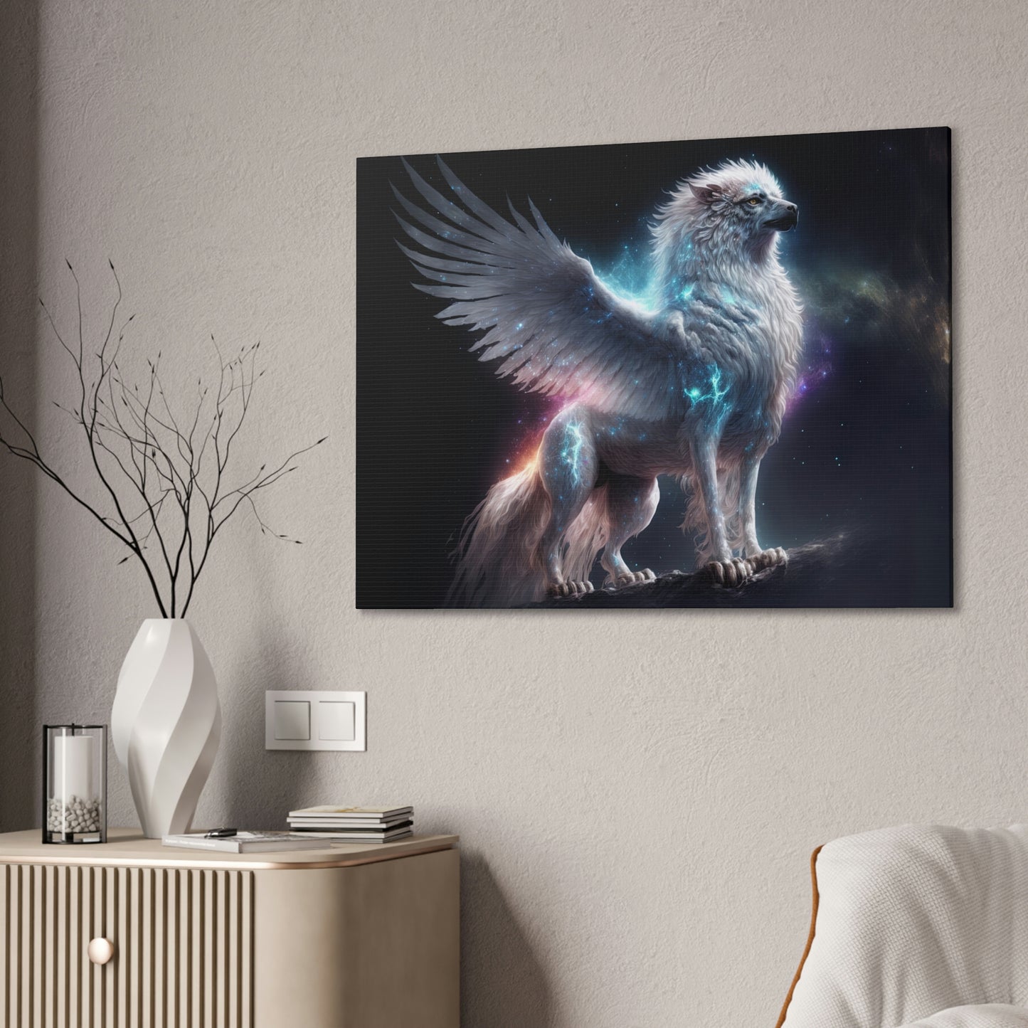 "Galactic Griffon" Canvas Stretched, 0.75" - Print