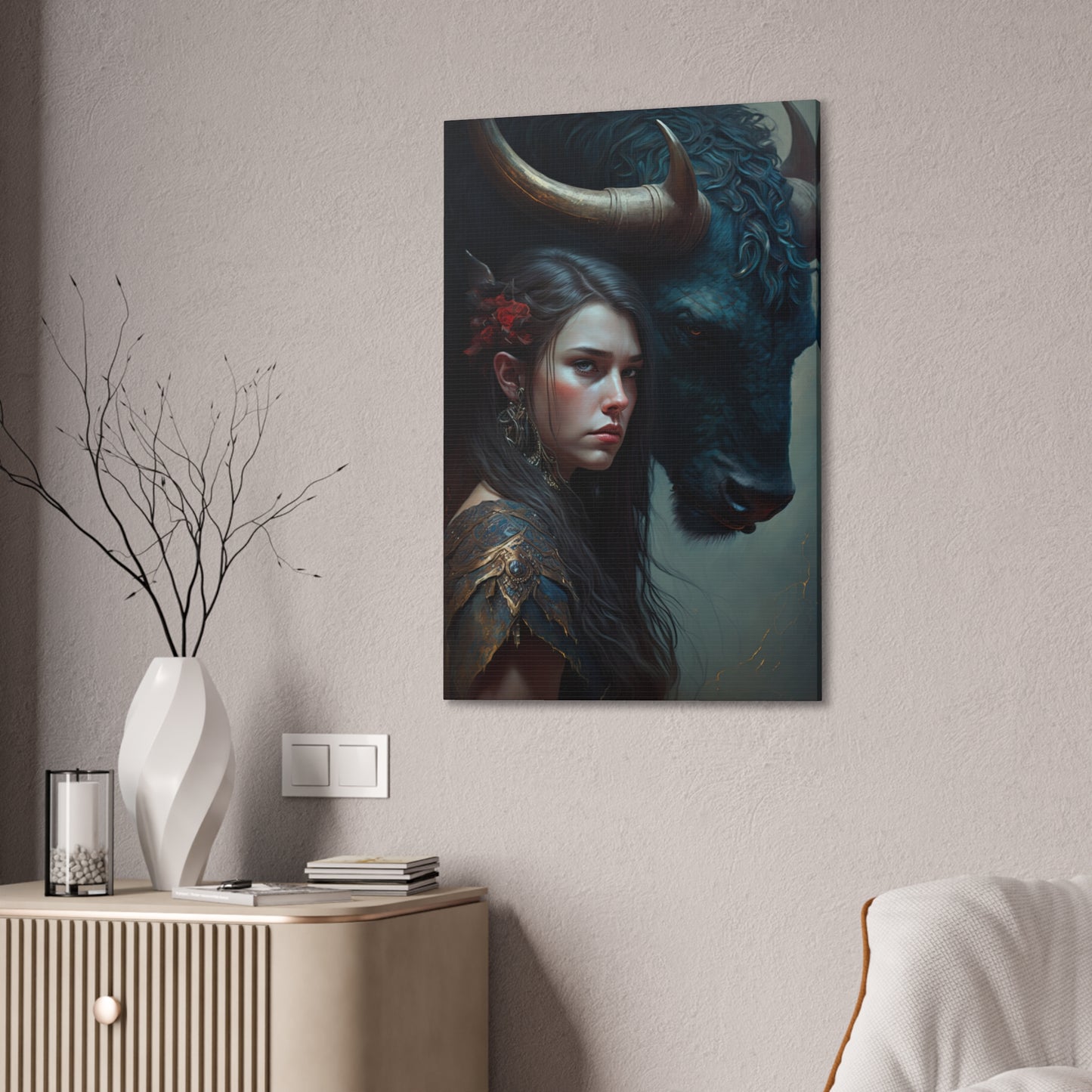 "Beauty And The Beast" Canvas Stretched, 0.75" - Print