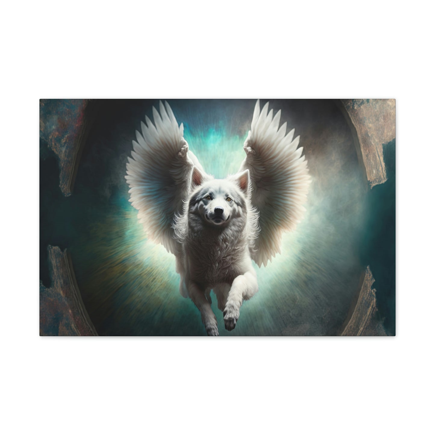 "Angel Dog" Canvas Stretched, 0.75" - Print