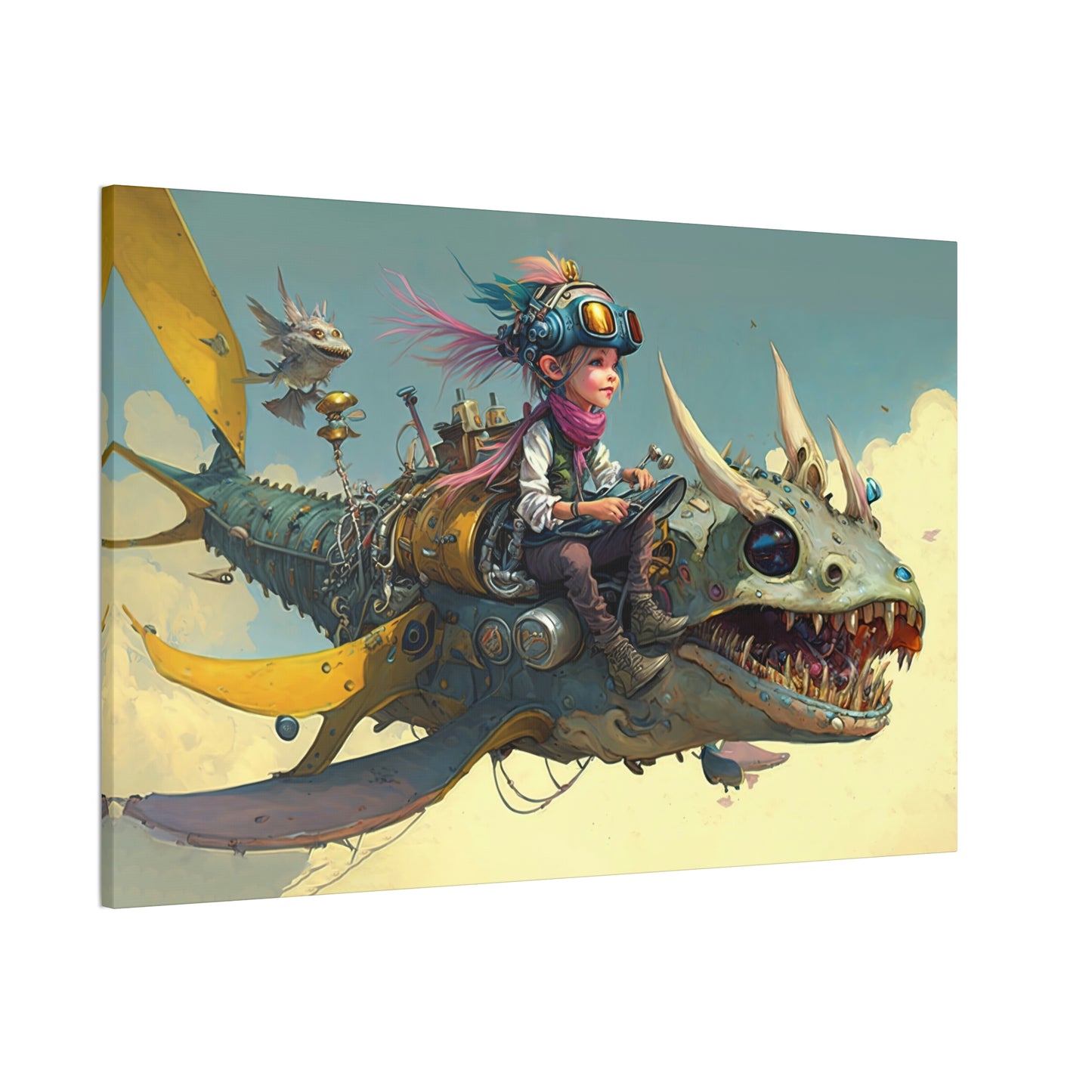 "Junior Sky Pirate" Canvas Stretched, 0.75" - Print