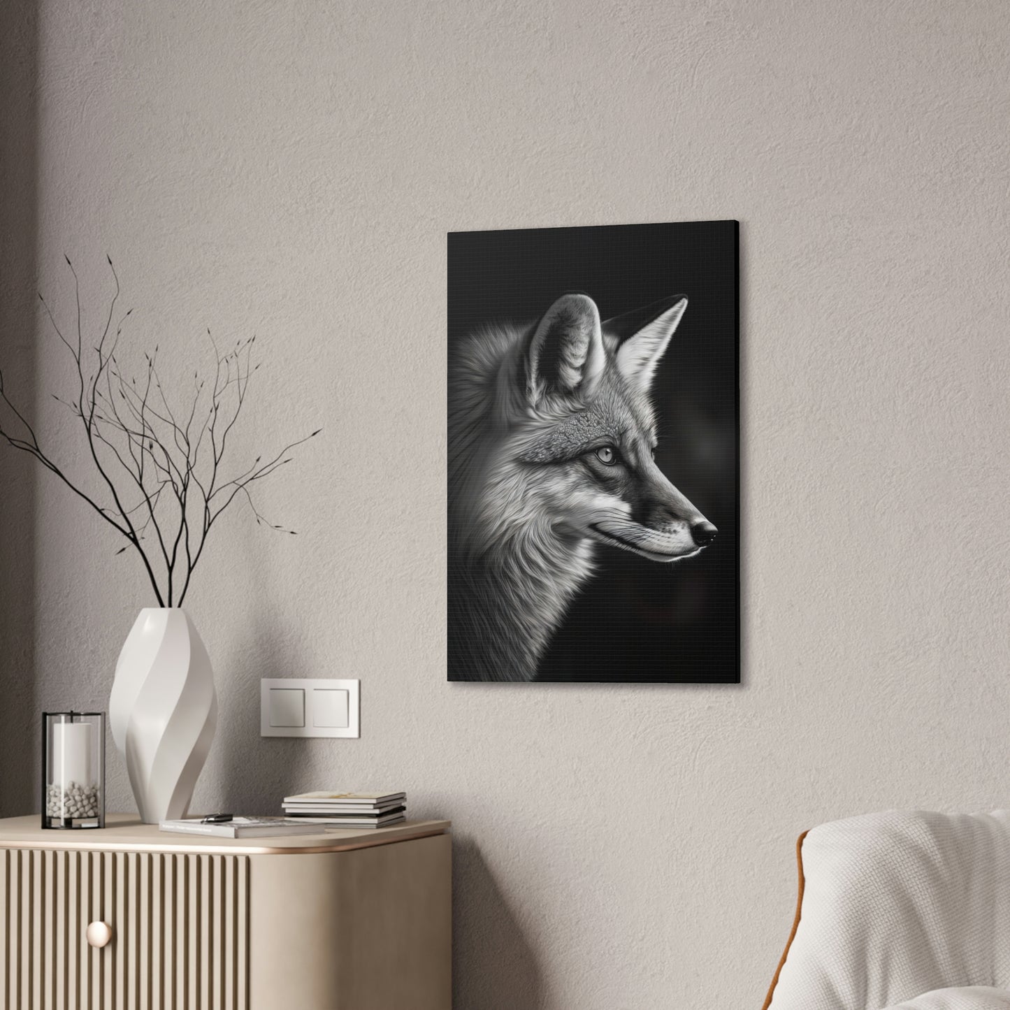 "OutFoxed" Canvas Stretched, 0.75" - Print