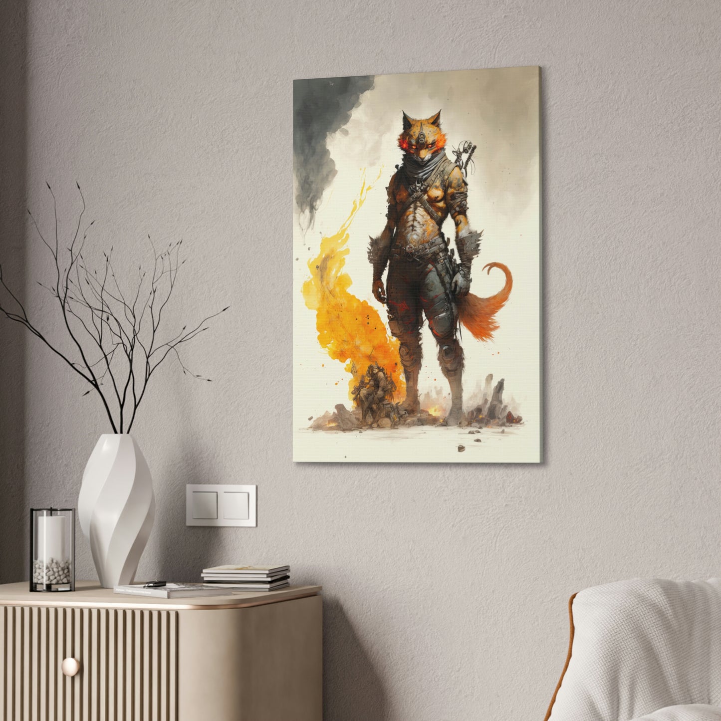 "Madmax Cat" Canvas Stretched, 0.75" - Print