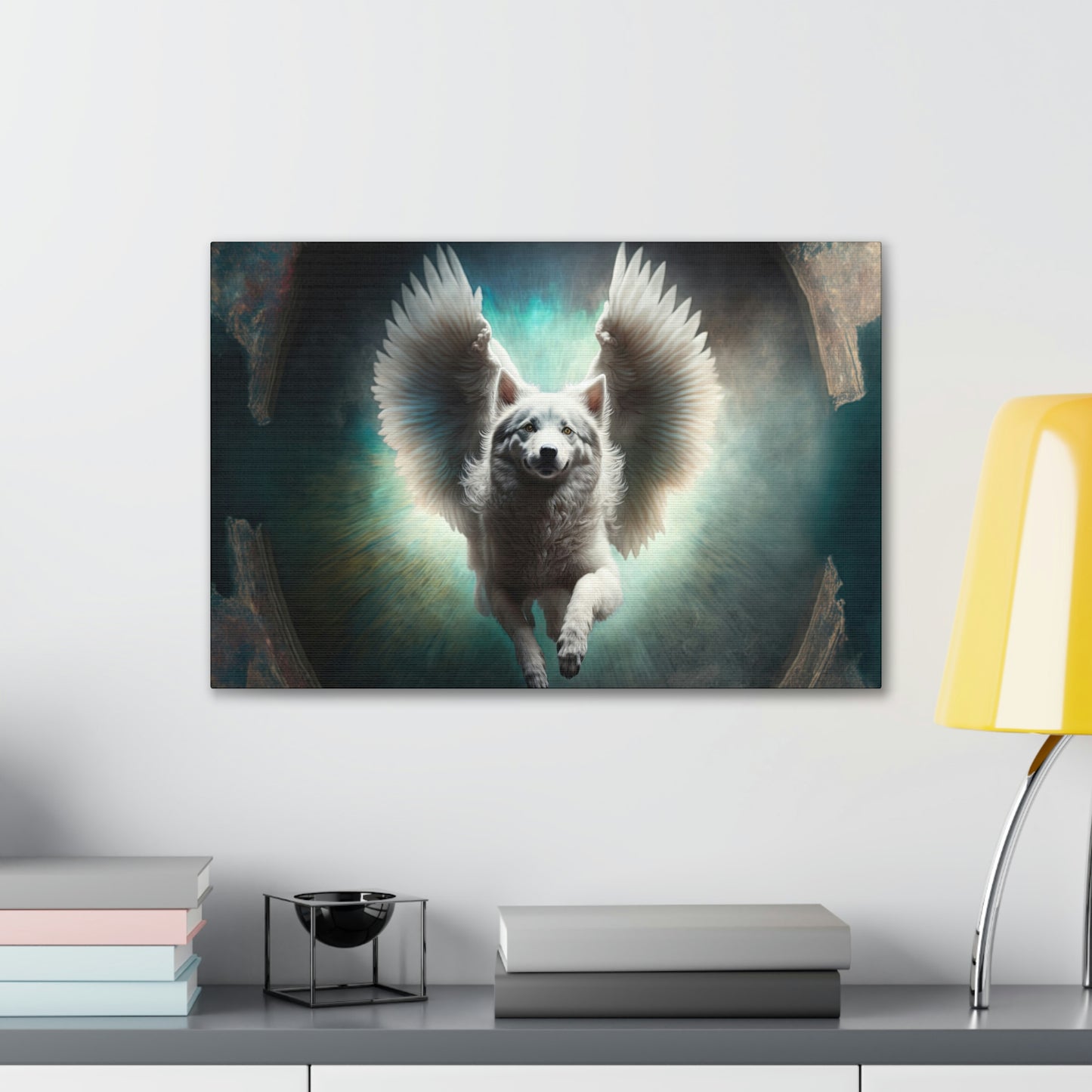 "Angel Dog" Canvas Stretched, 0.75" - Print