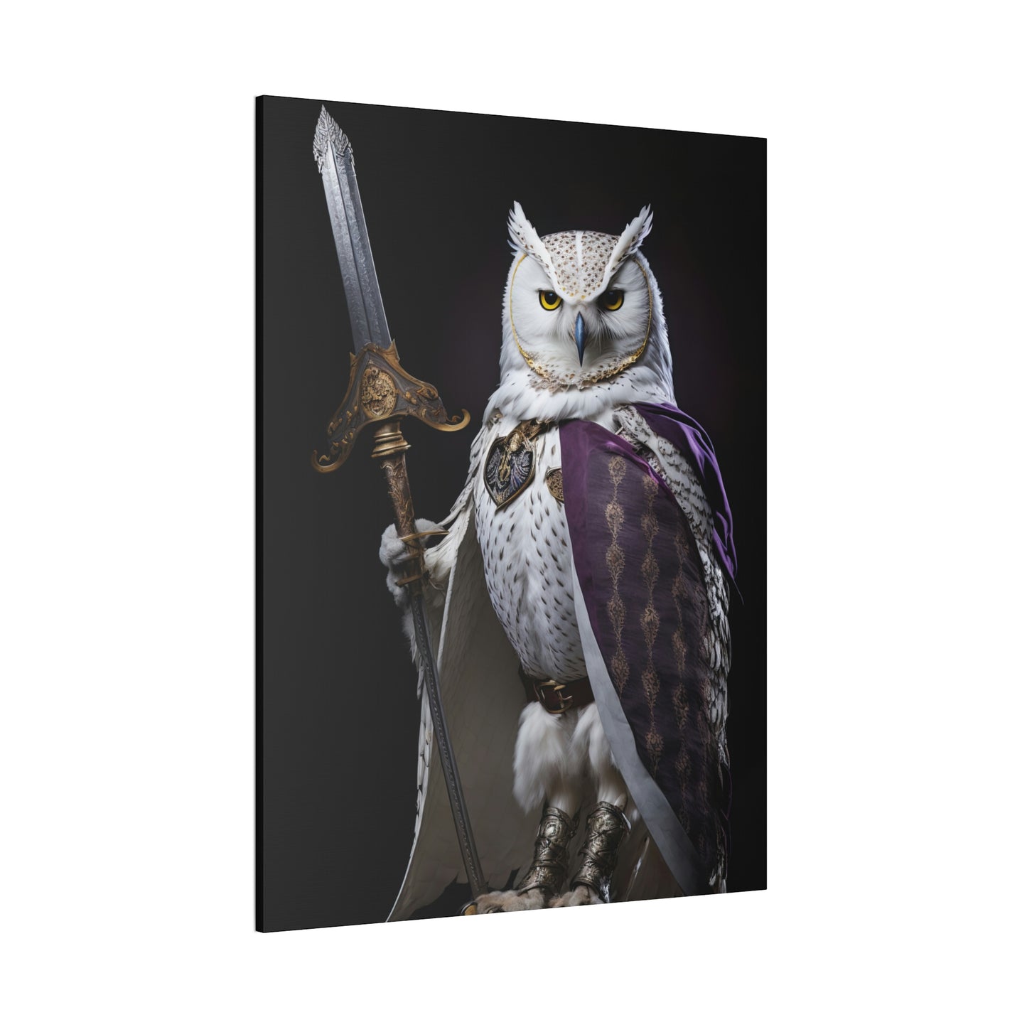 "Owl Royal Gaurd" Canvas Stretched, 0.75" - Print