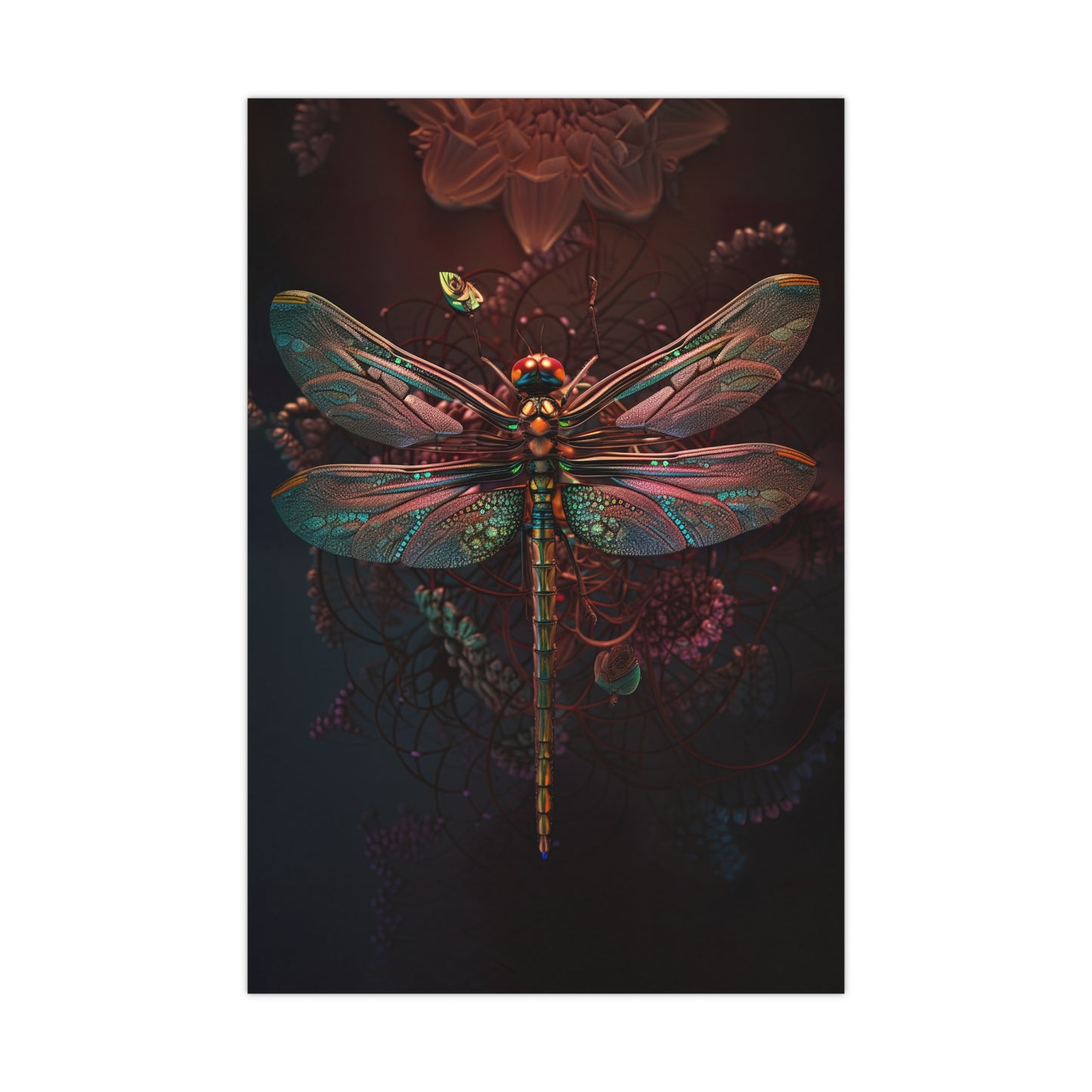 "RubyHopper Dragonfly" Poster - Print