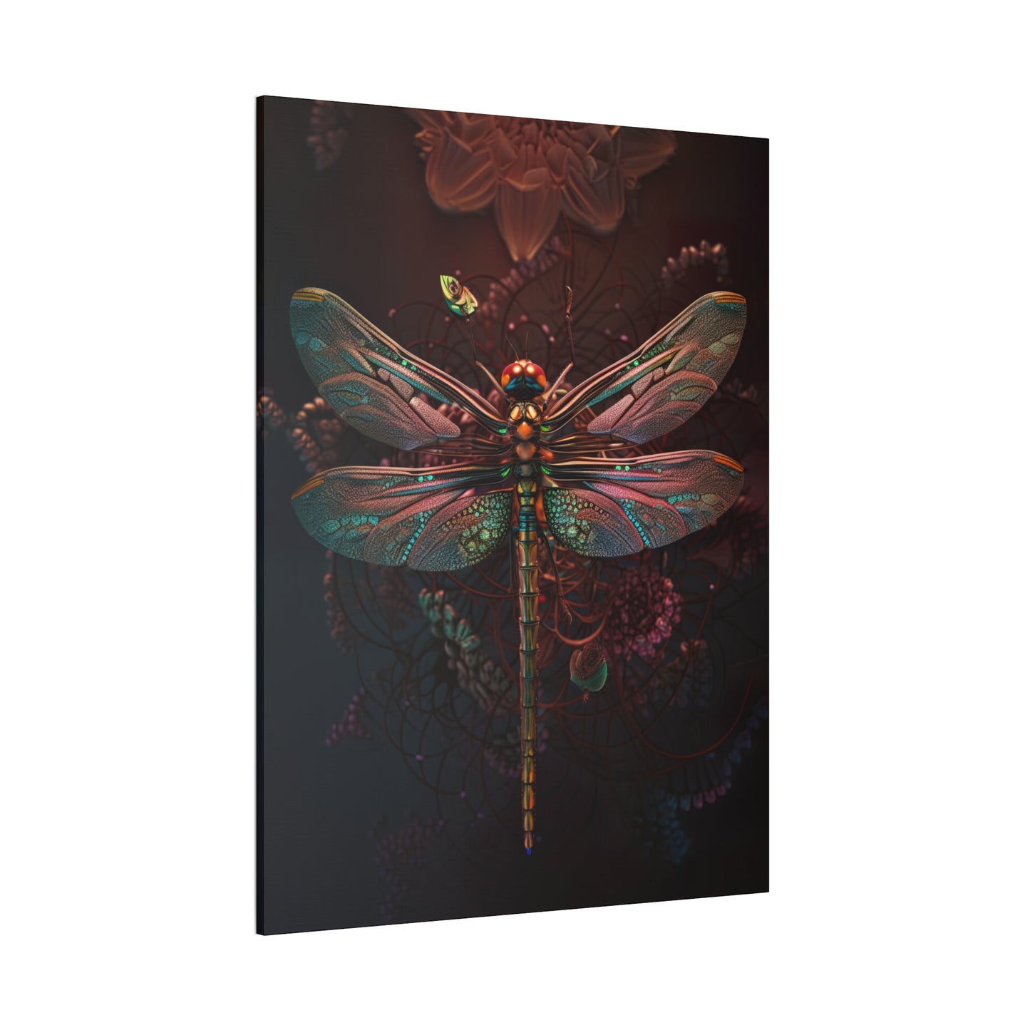 "RubyHopper Dragonfly" Canvas Stretched, 0.75" - Print